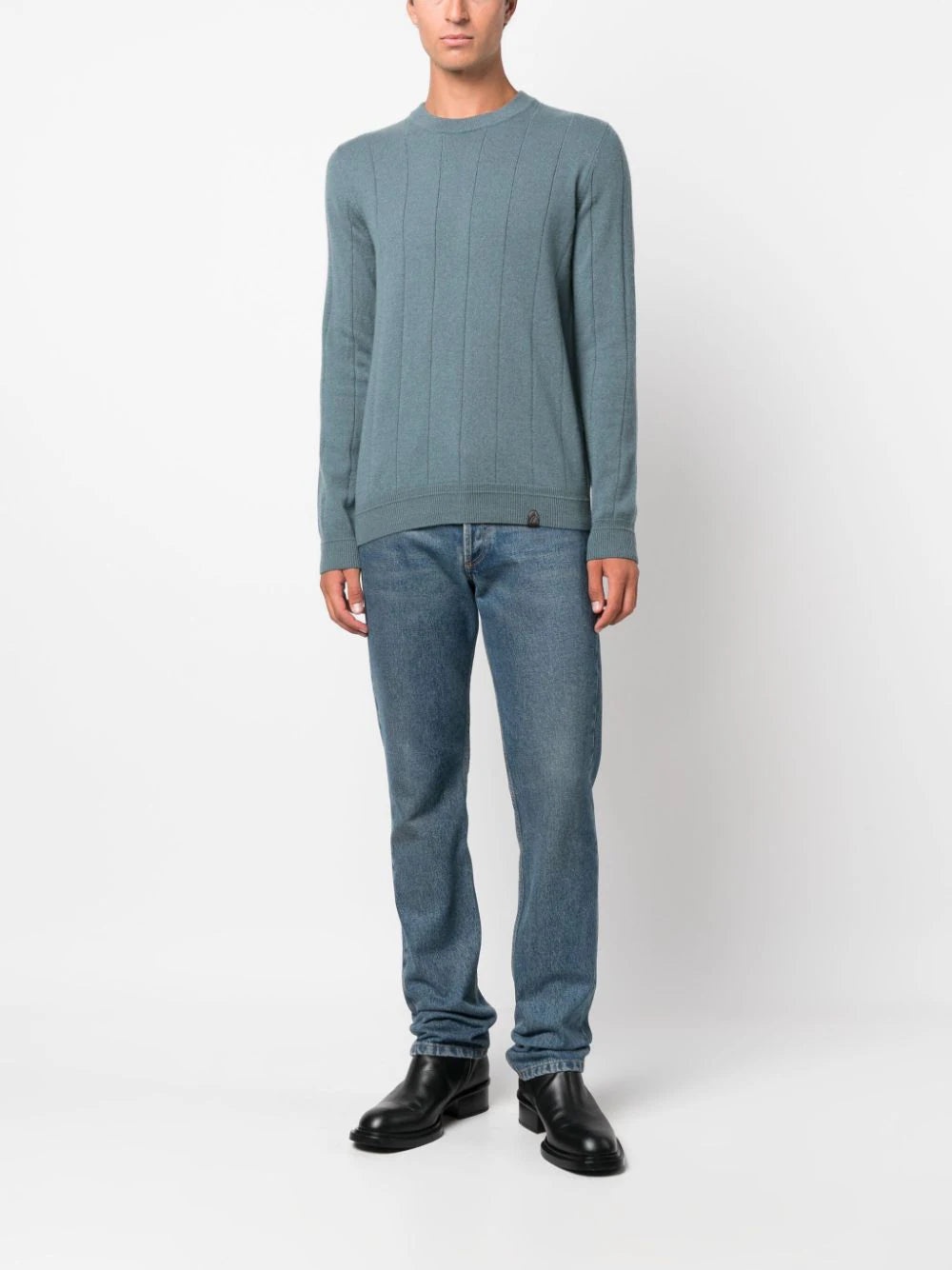 LOGO-PATCH CASHMERE JUMPER - 2