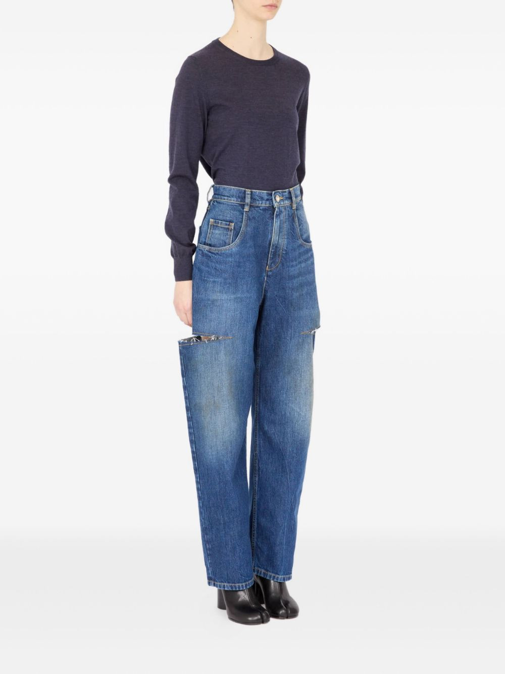 cut-out jeans - 3