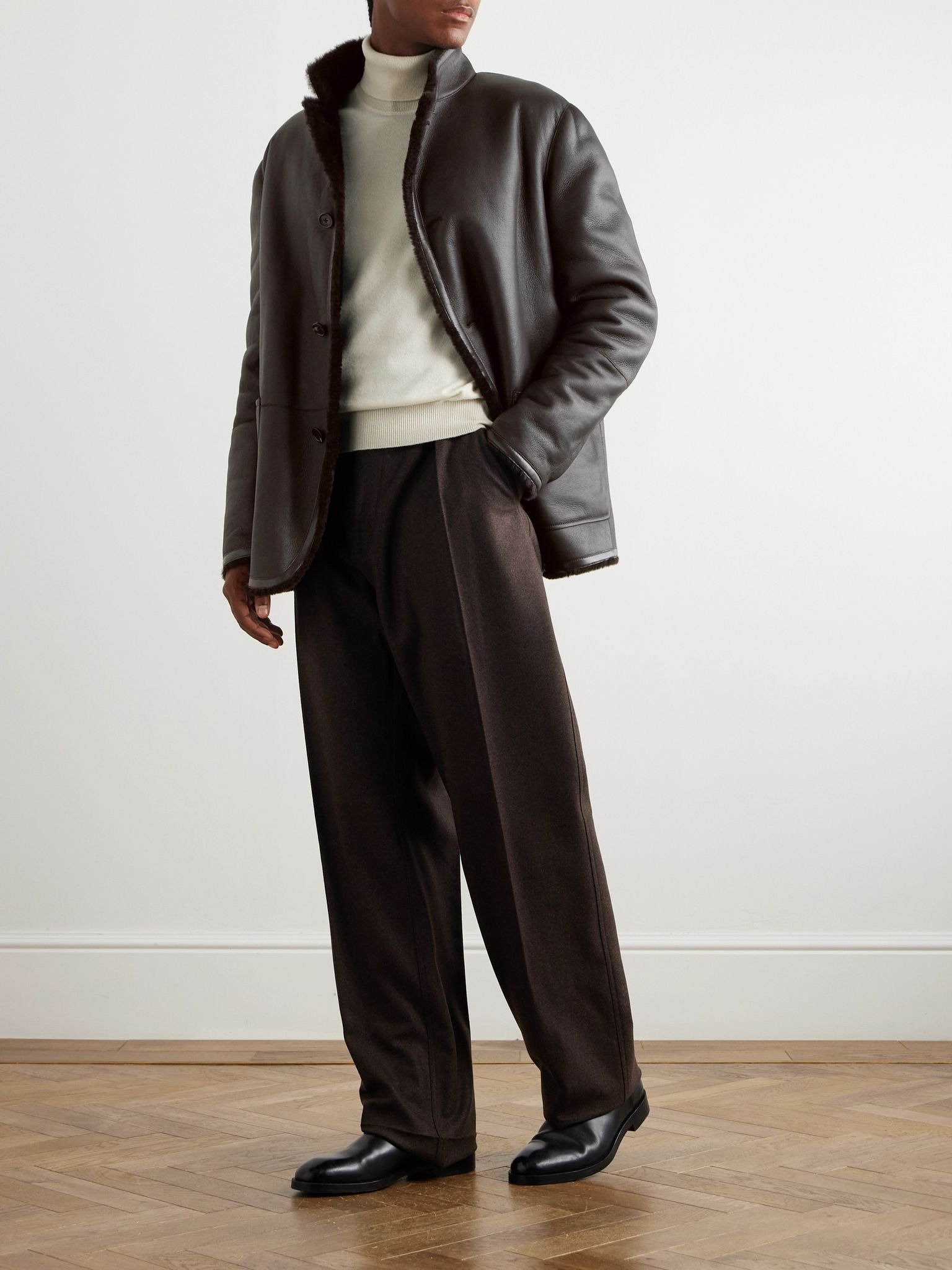 Shearling Jacket Dark brown - 2