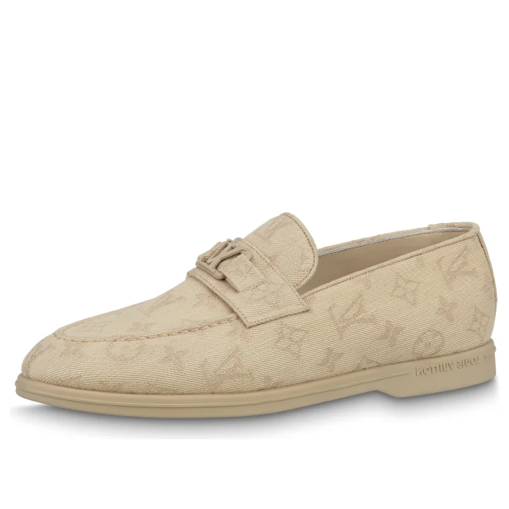 LOUIS VUITTON Estate Loafers Shoes 'Beige Monogram' 1ABFOE - 1