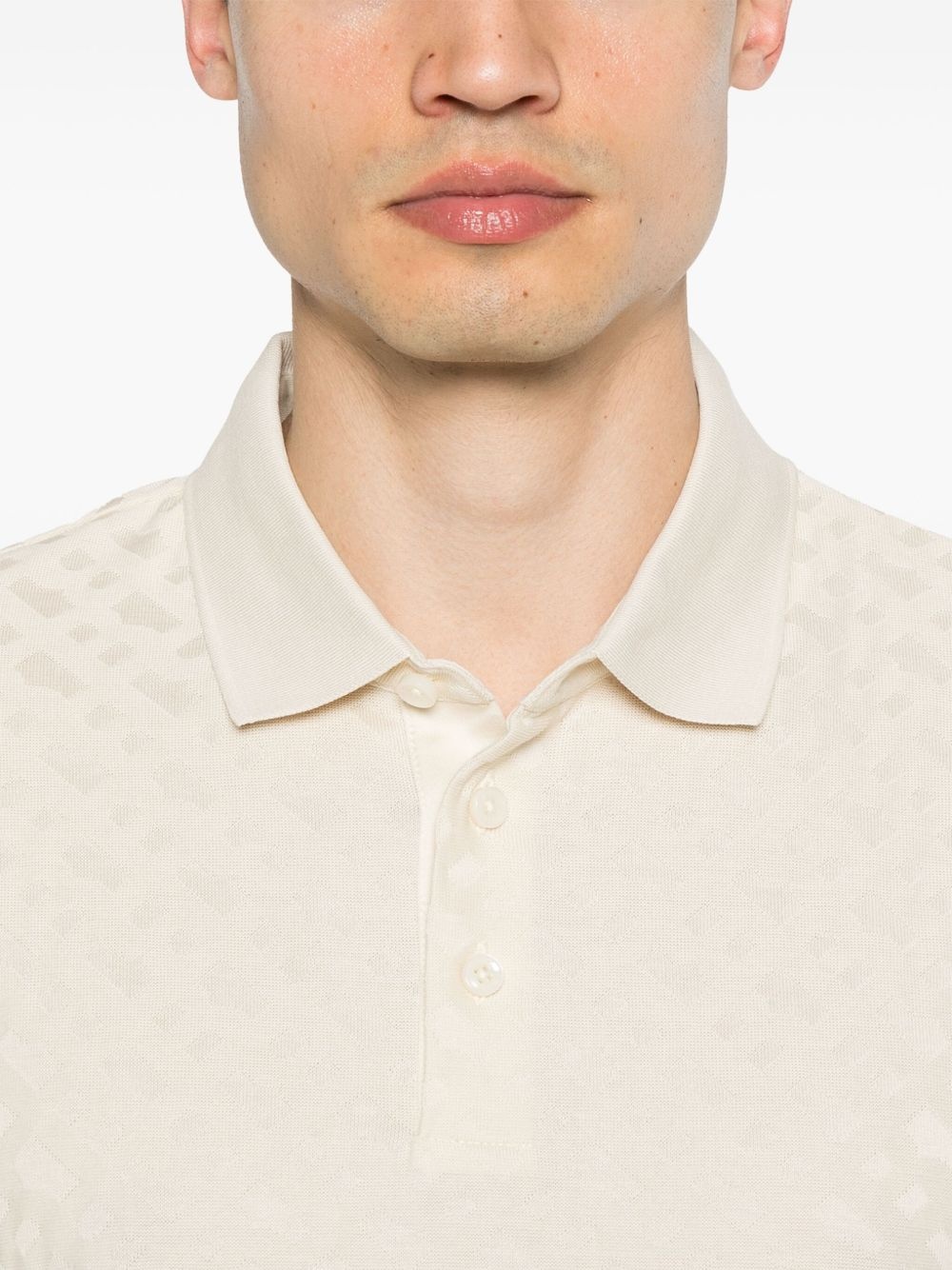patterned-jacquard polo shirt - 4