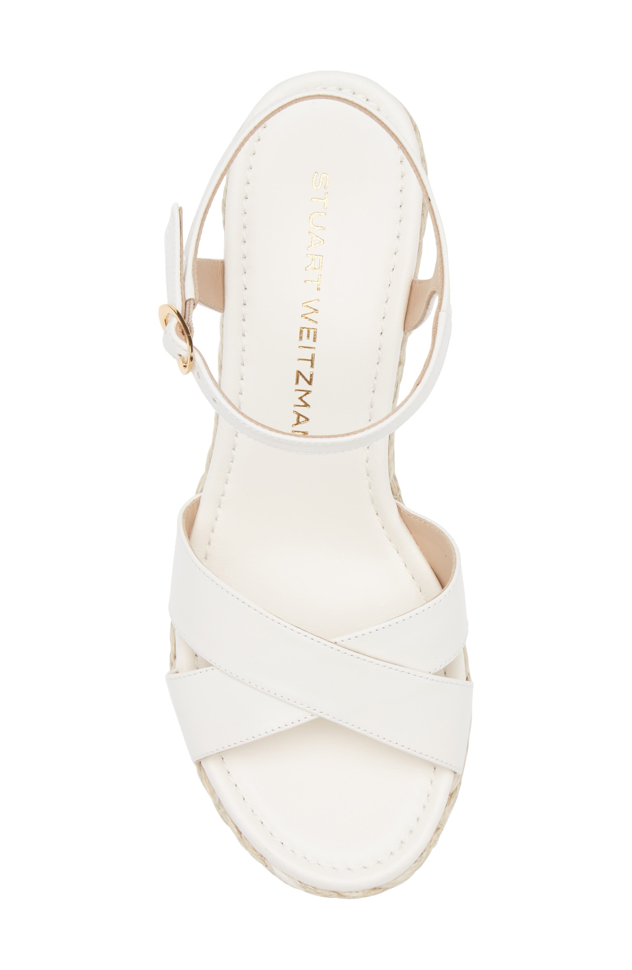 Stuart Weitzman Dayna Espadrille Wedge Sandal in Cream/Natural at Nordstrom - 5