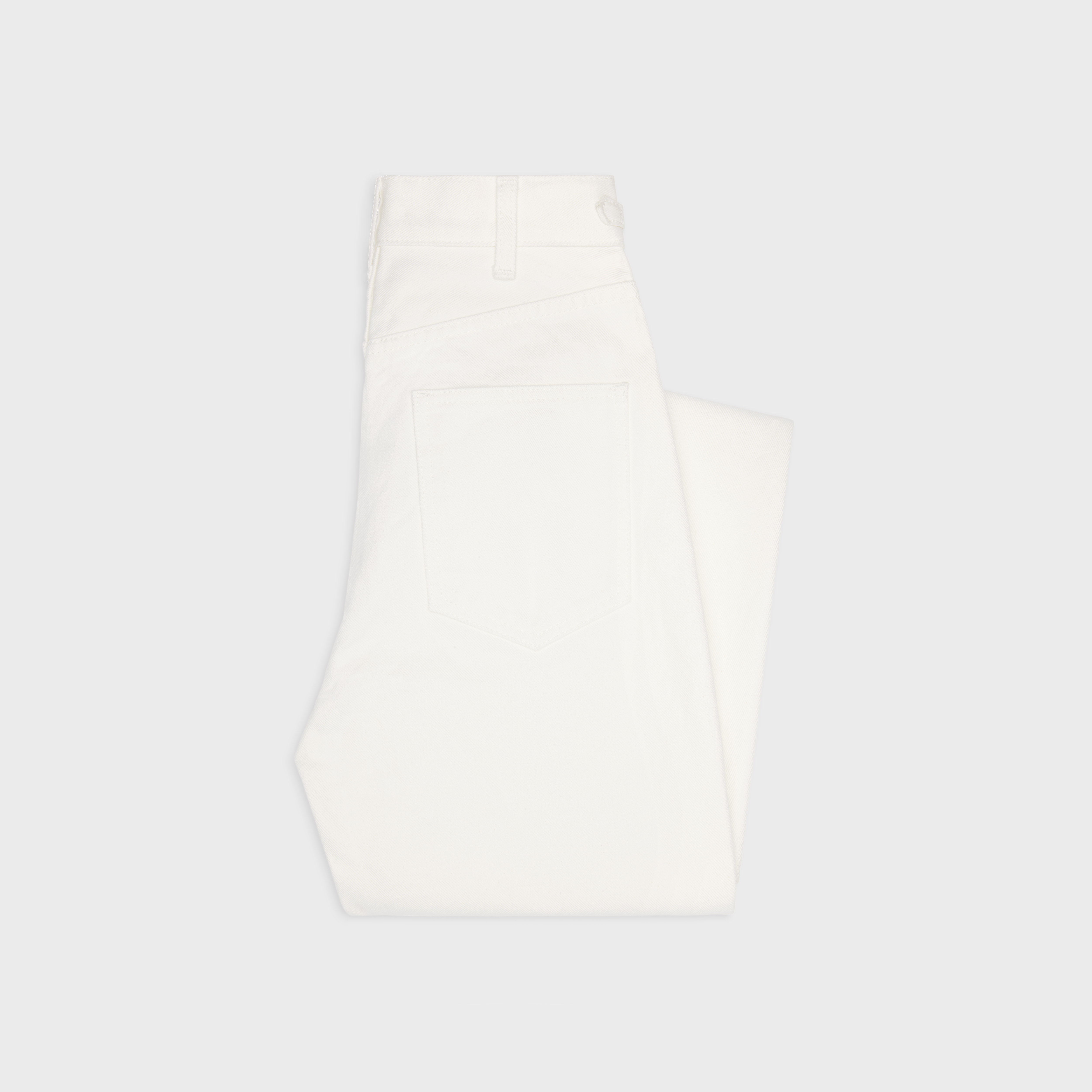 CELINE Jane flared jeans in optic white wash denim | REVERSIBLE