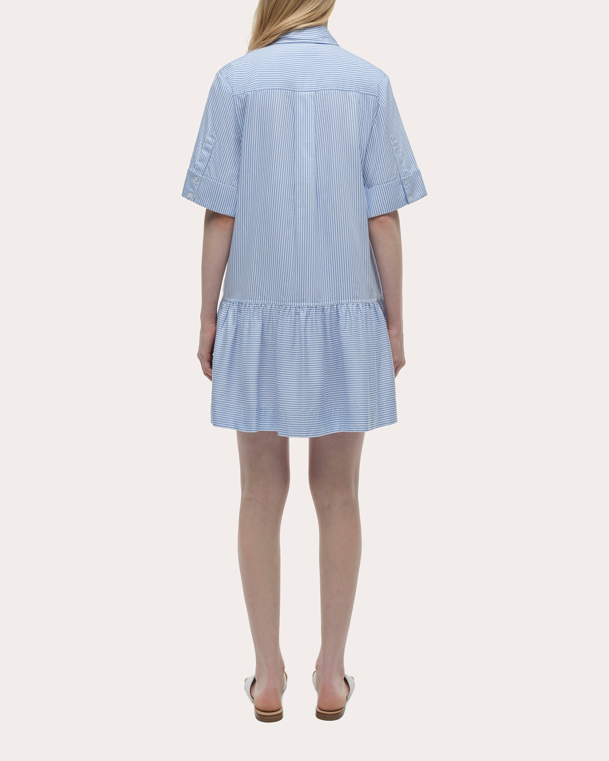 Cris Stripe Cotton Drop-Waist Shirt Dress - 2