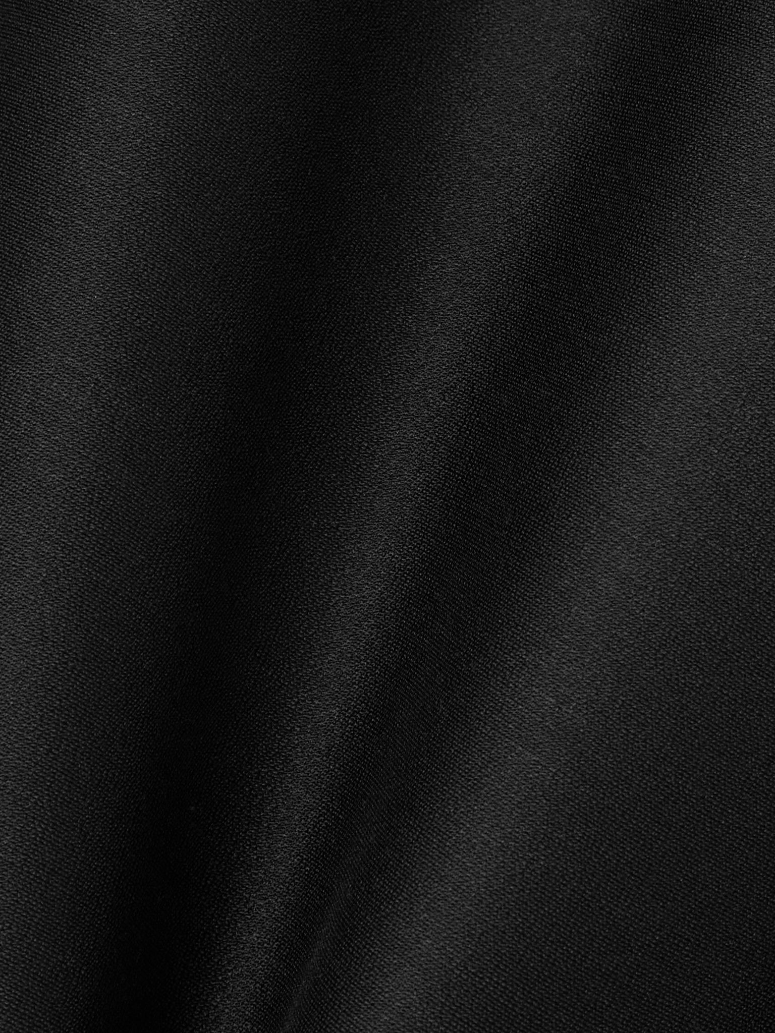 Double-breasted wool and silk-blend satin blazer Black - 5