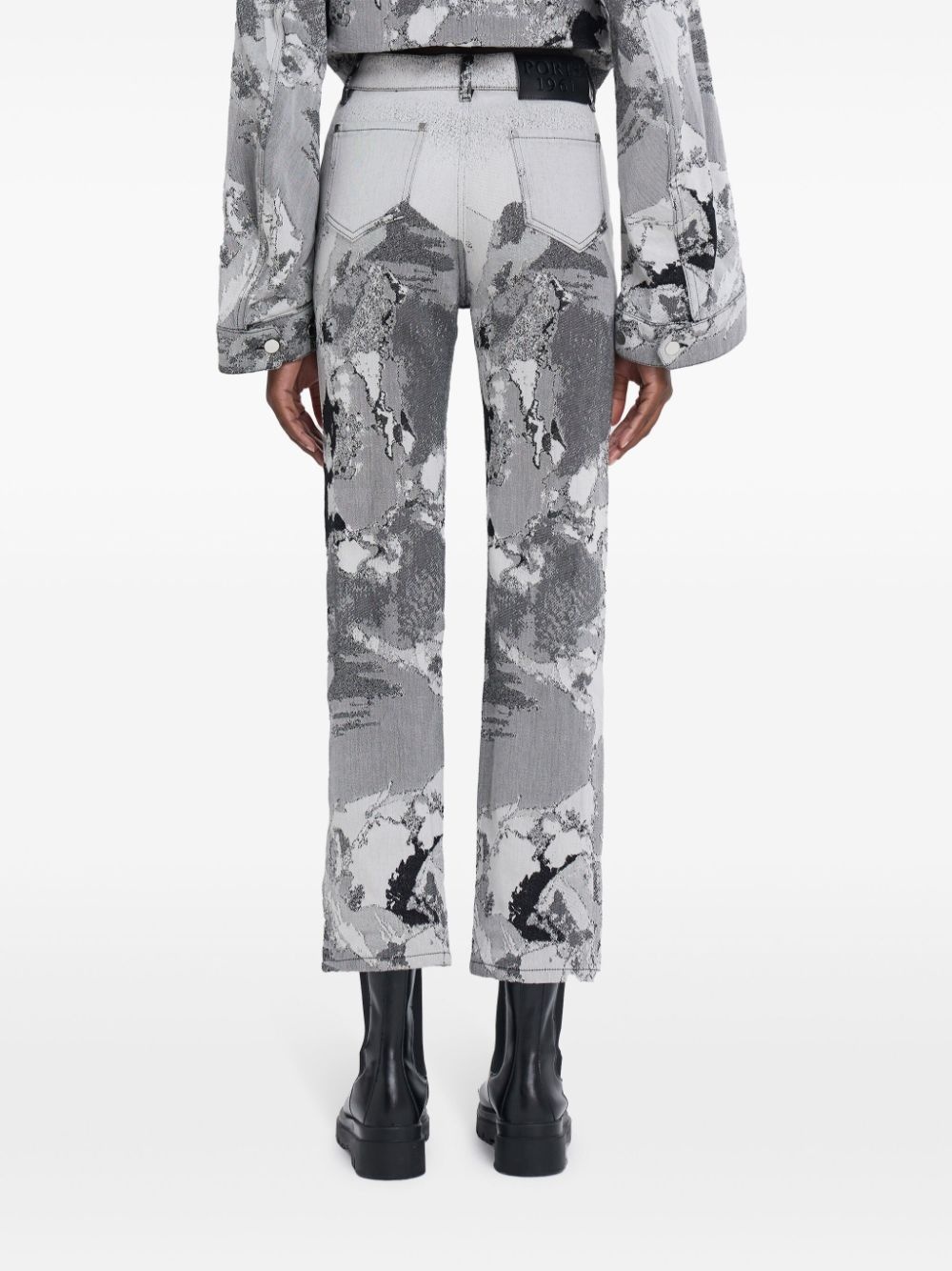 abstract-pattern jeans - 4