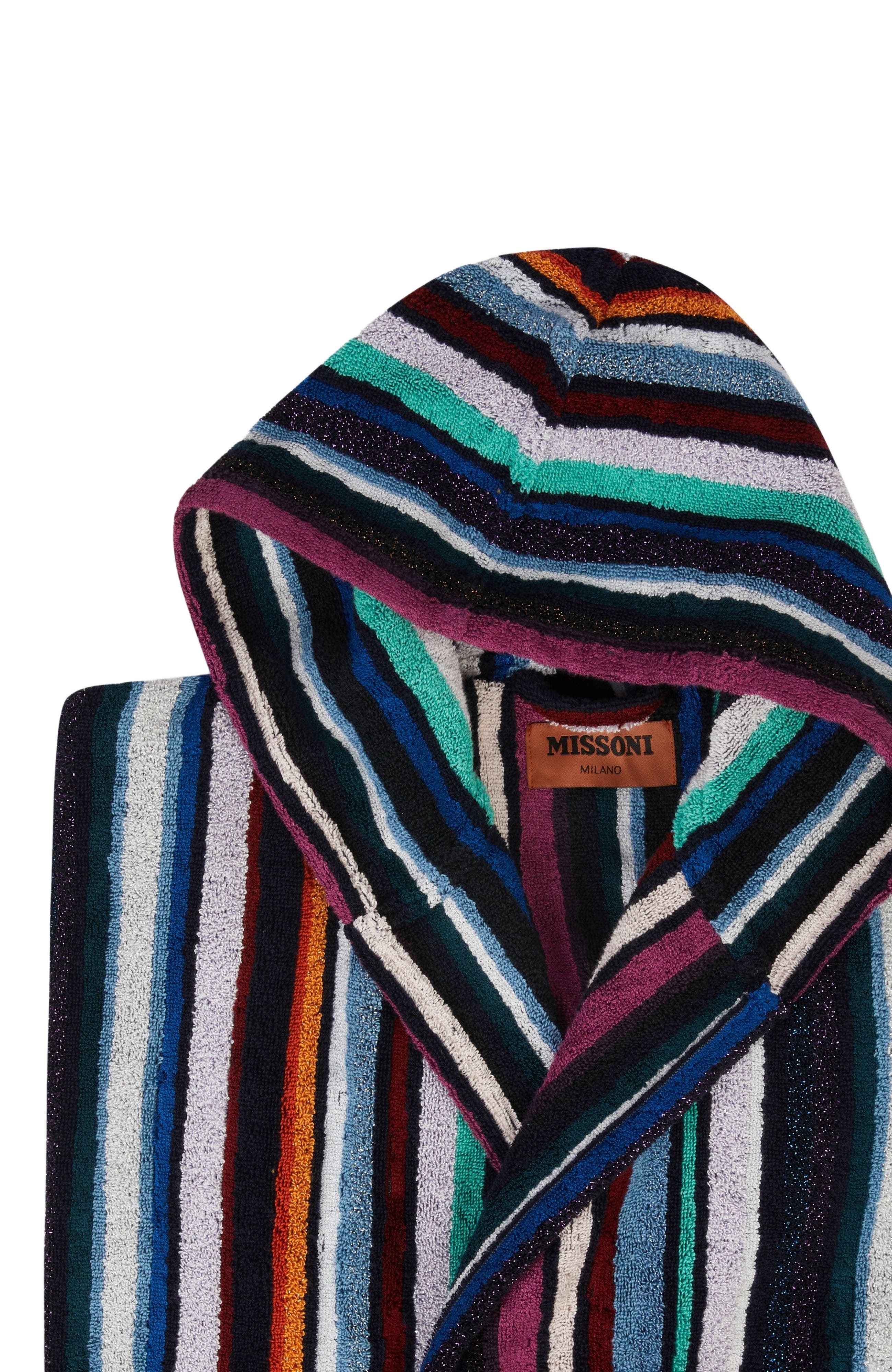 Missoni Home Chandler Cotton Terry Bathrobe With Lurex in Blue at Nordstrom - 6