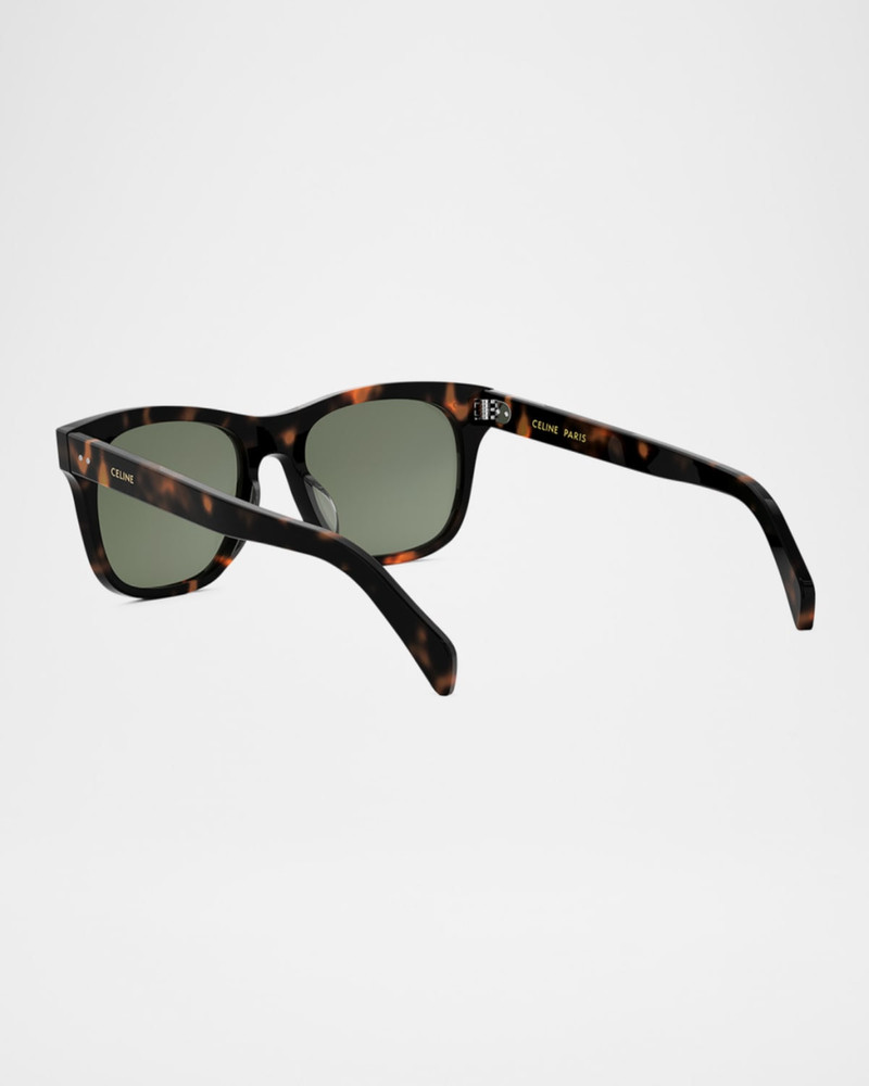 CELINE Men's Celine Thin Acetate Square Sunglasses outlook