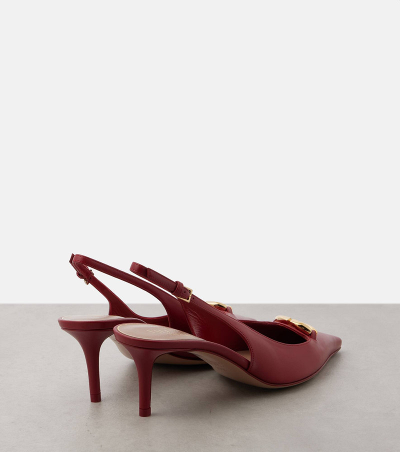 VLogo Signature leather slingback pumps 3