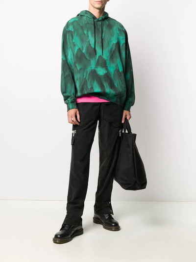 MSGM tie-dye cotton hoodie outlook