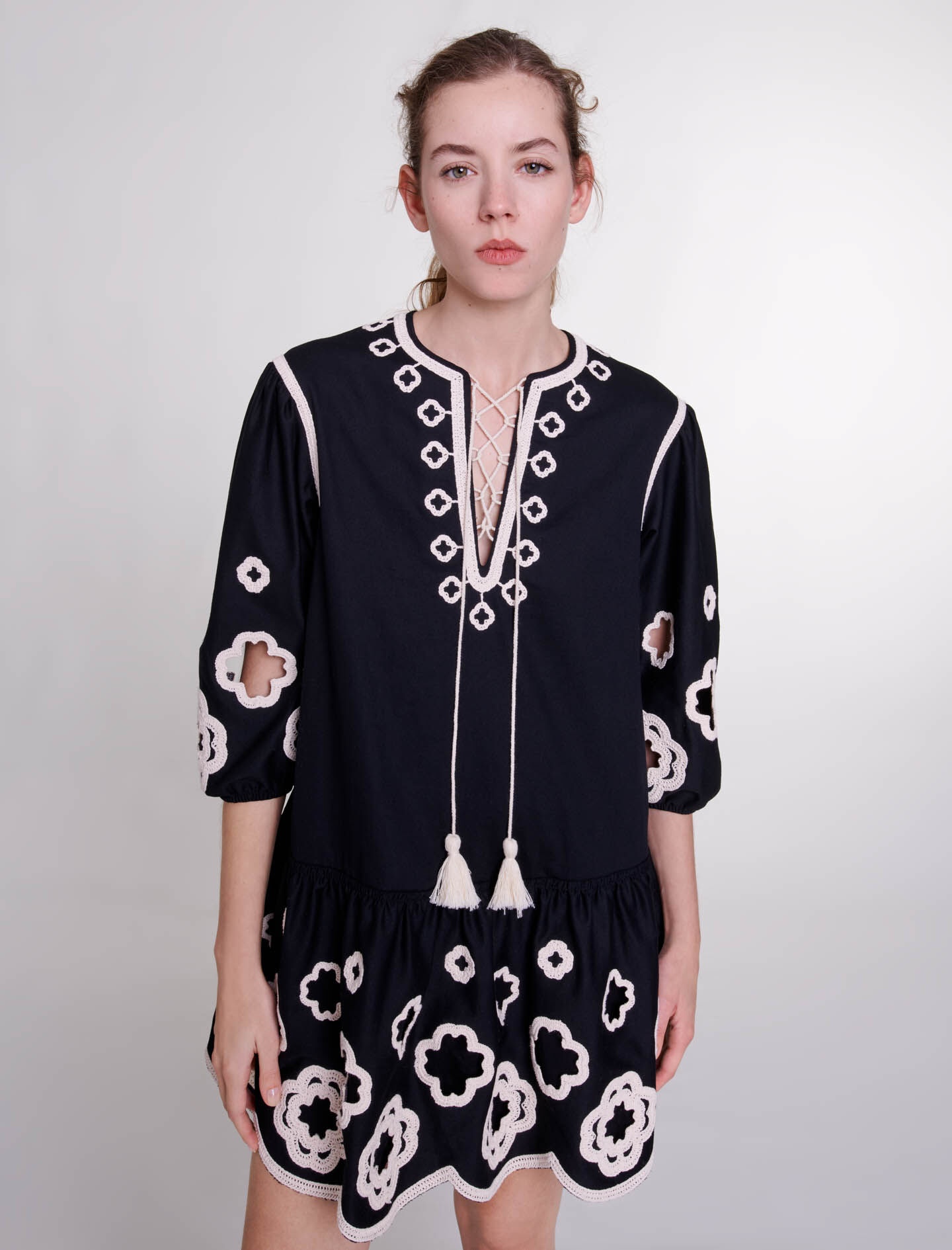 Short embroidered tunic dress - 5