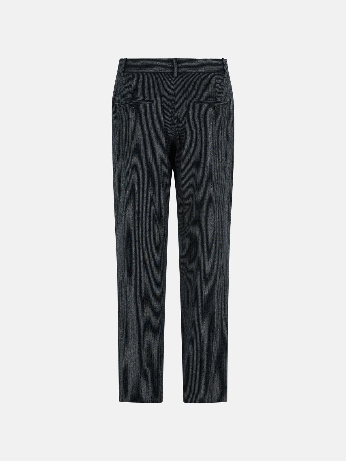 'HENDA' BLACK VIRGIN WOOL BLEND PANTS - 3