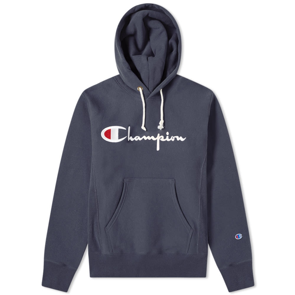 Champion Reverse Weave Script Logo Hoody - 1