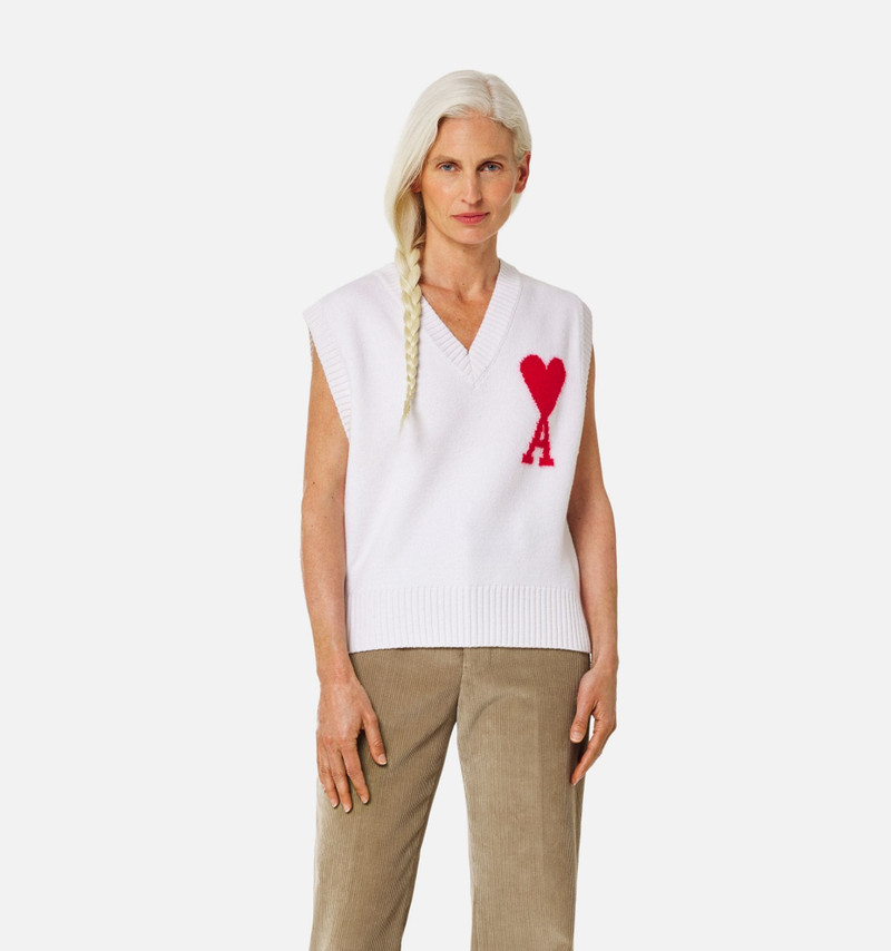 AMI Paris Ami De Coeur Sleeveless Sweater outlook