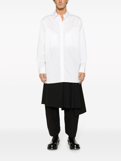 Yohji Yamamoto panelled cotton shirt outlook