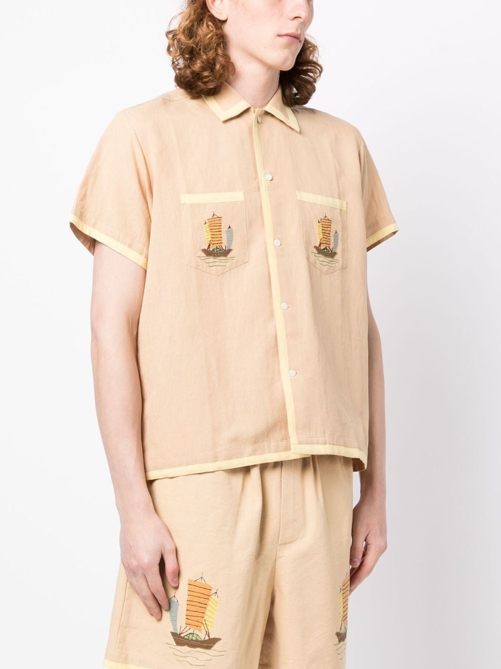 boat-embroidered shirt - 3