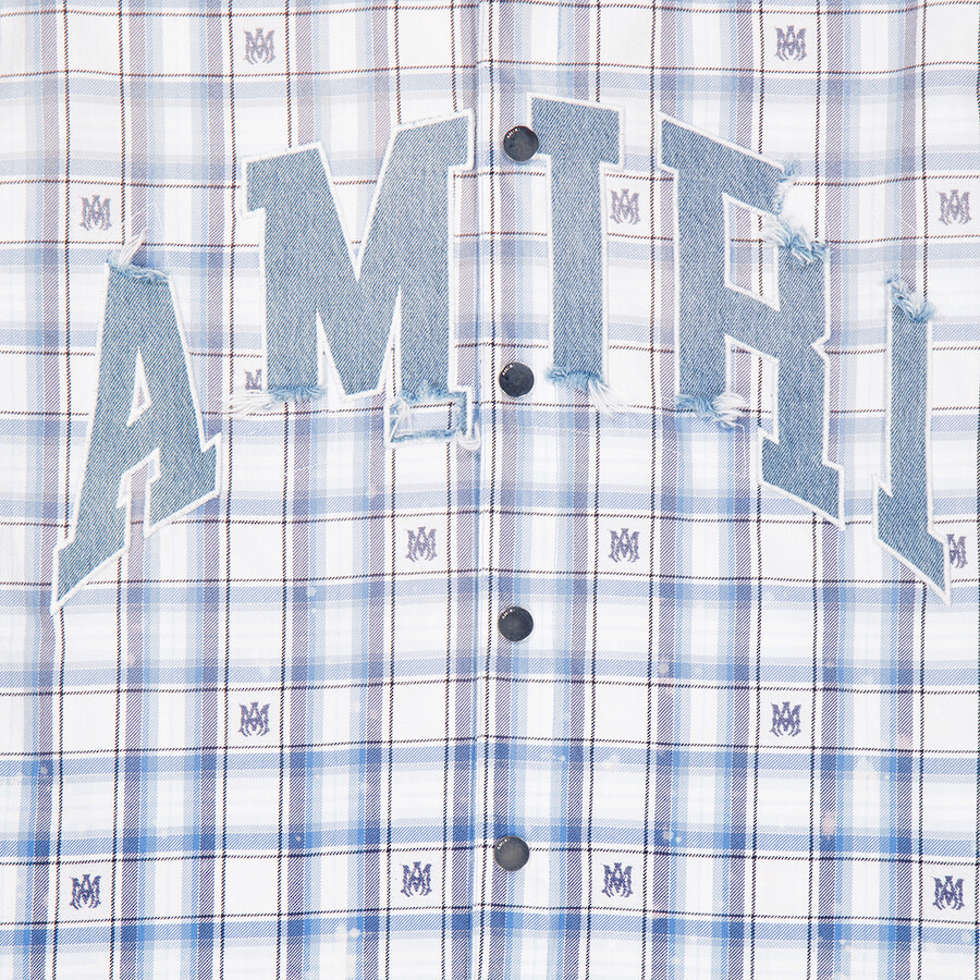 Amiri Men's Cerulean Hooded Cotton Overshirt - 2