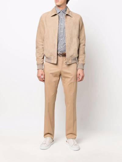 Salvatore Ferragamo Cotton Gabardine straight-leg trousers outlook