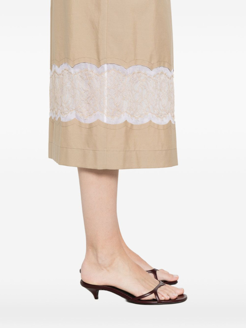 lace-trim midi skirt 5