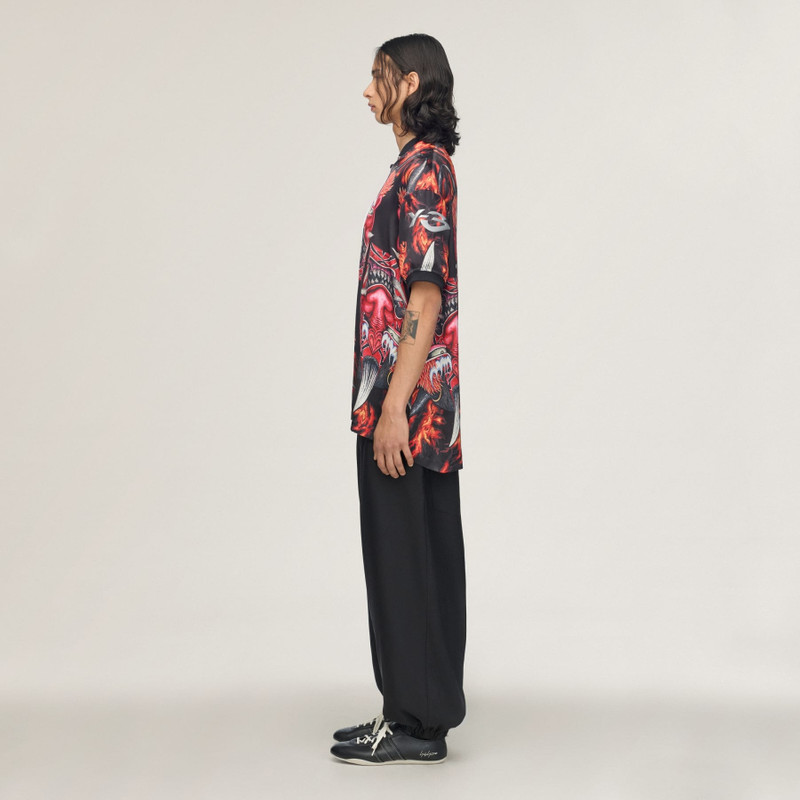 Y-3 RED SATIN GRAPHIC JERSEY 4