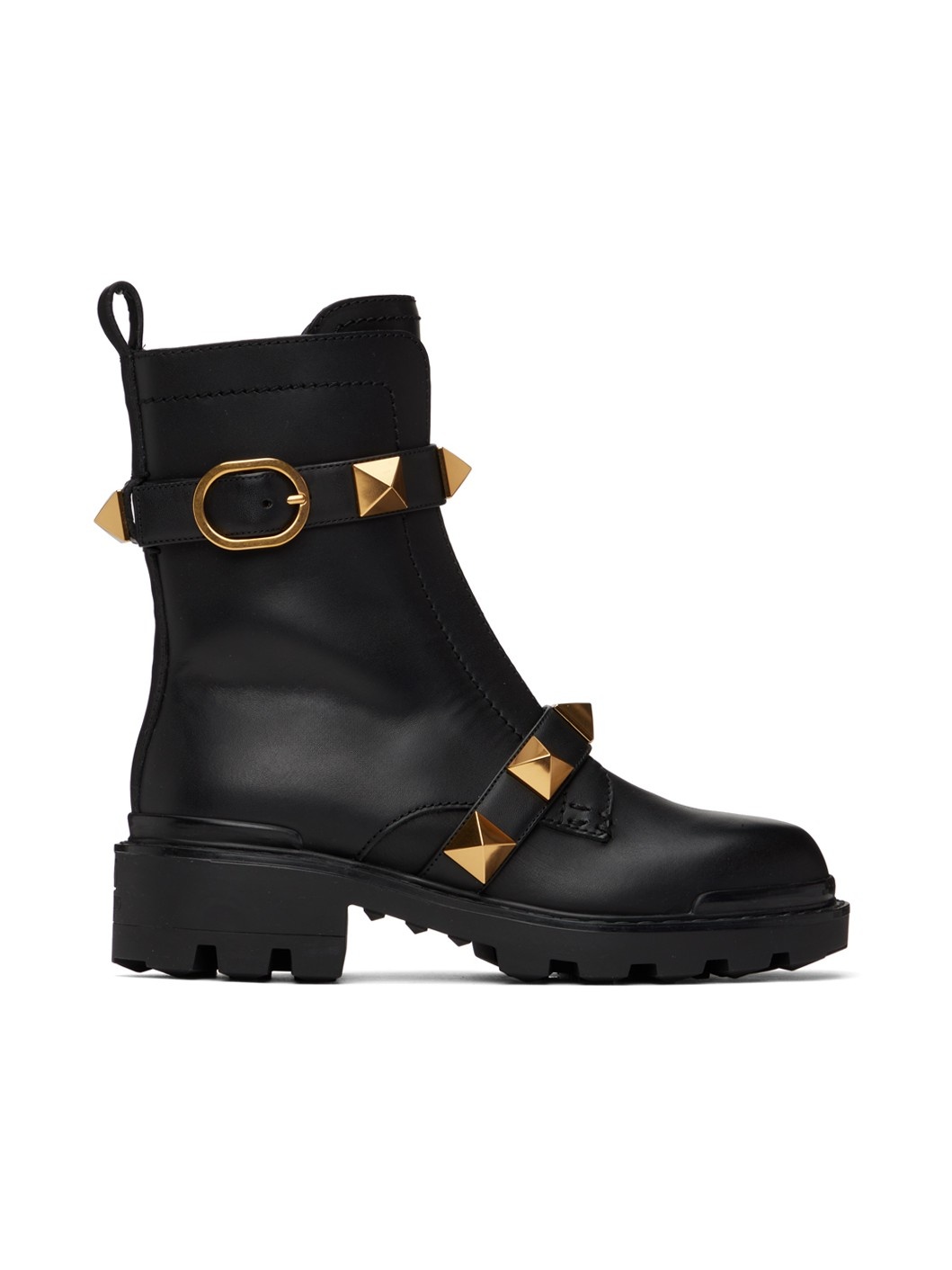 Black Roman Stud Boots - 1