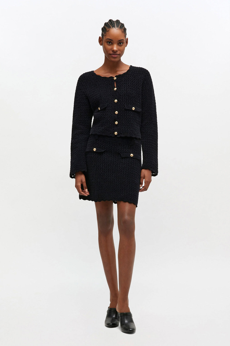 GANNI BLACK CROCHET MINI SKIRT outlook