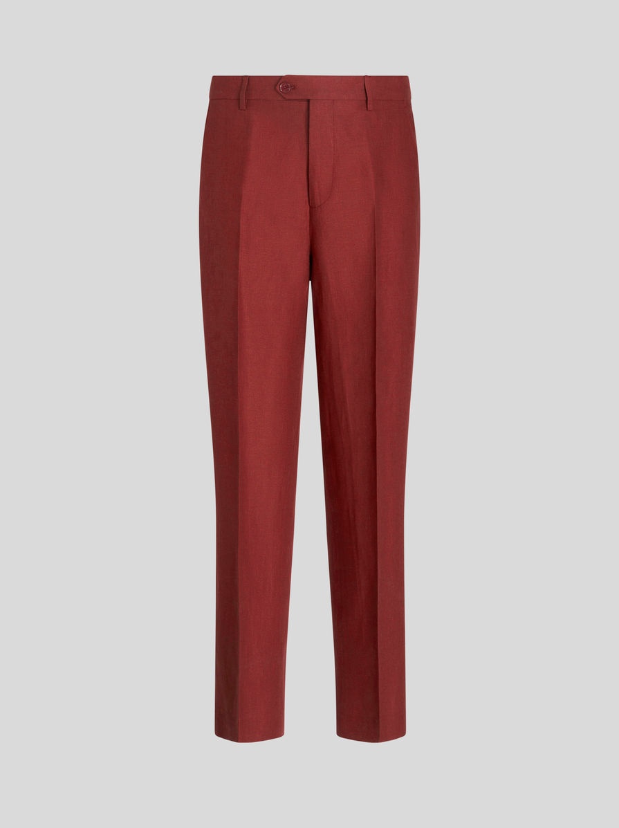 LINEN AND COTTON TROUSERS - 1