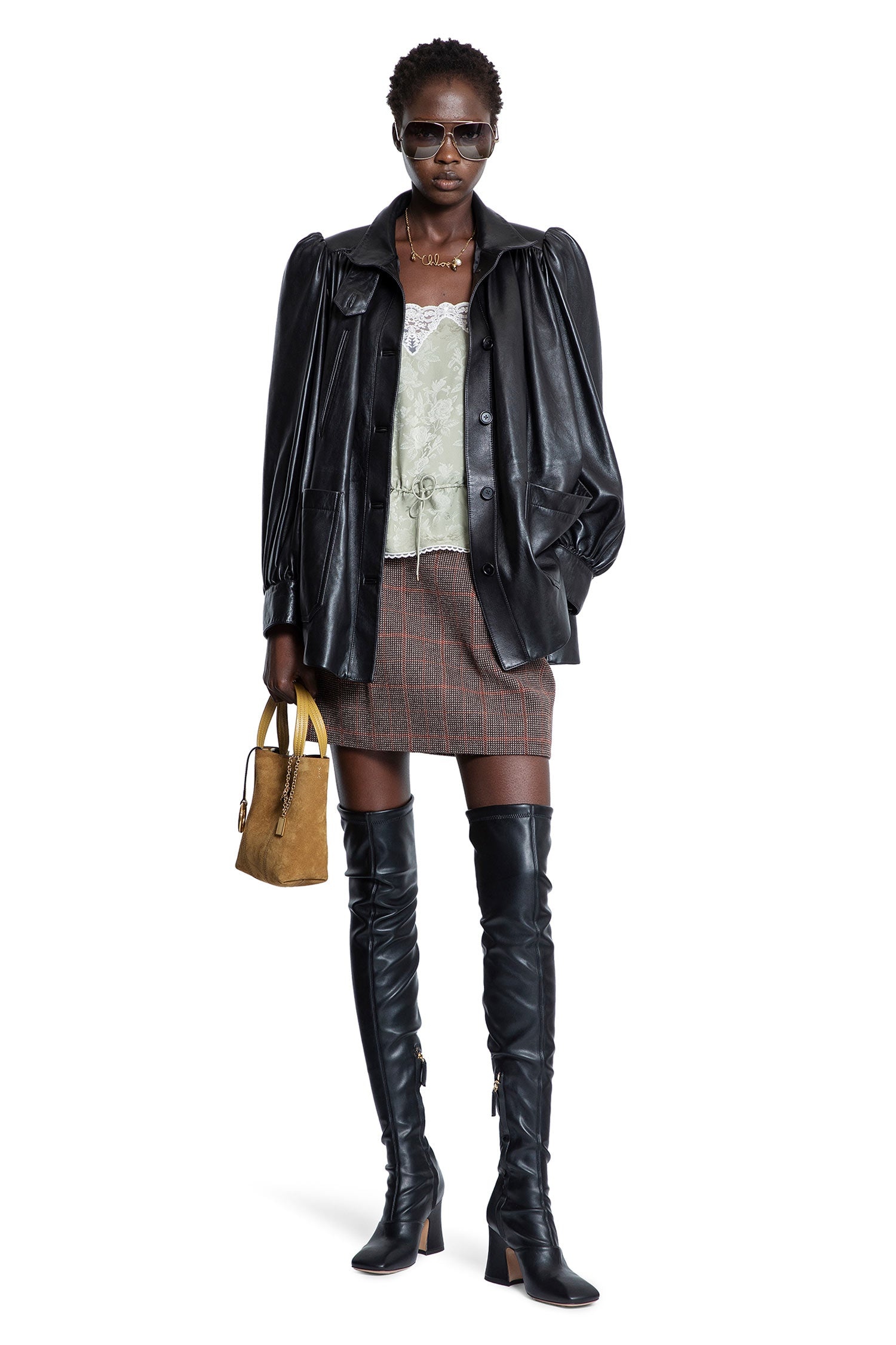 High-Neck-Coat-In-Plonge-Nappa-Leather - 6
