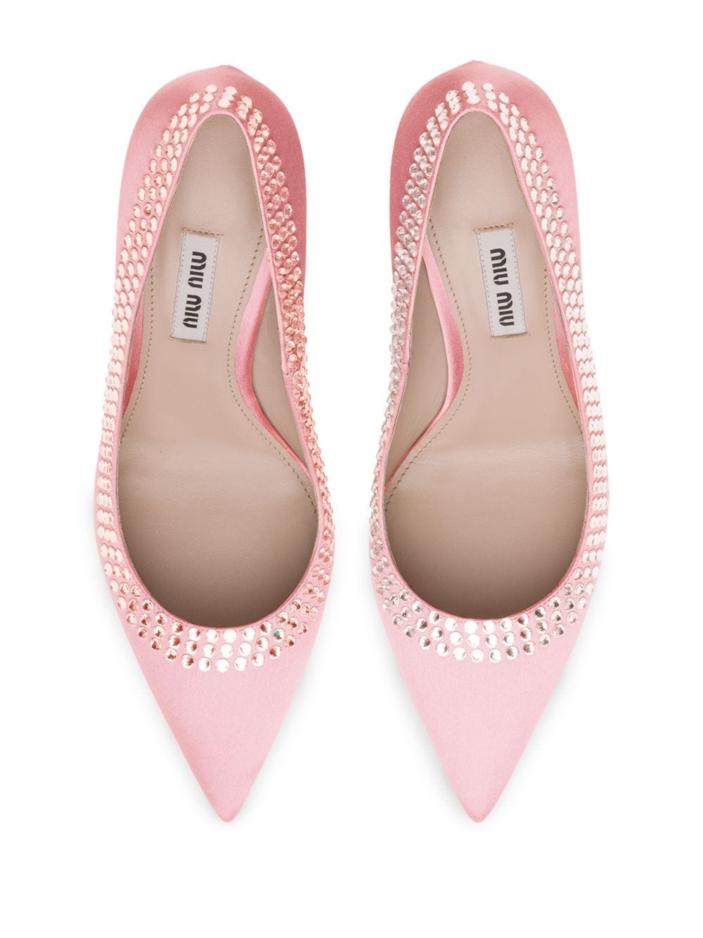 crystal embellished pumps - 4