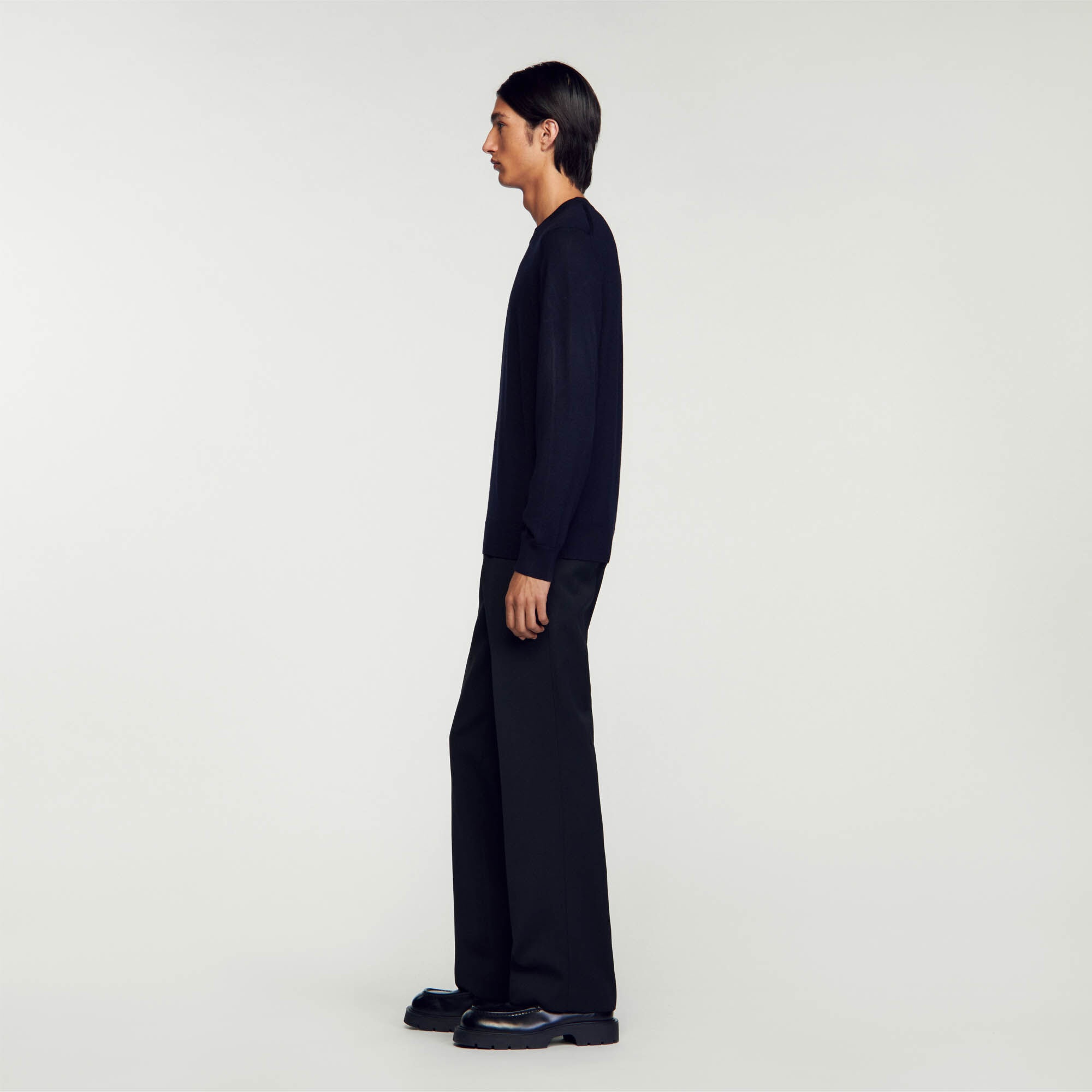 FINE KNIT WOOL SWEATER - 7