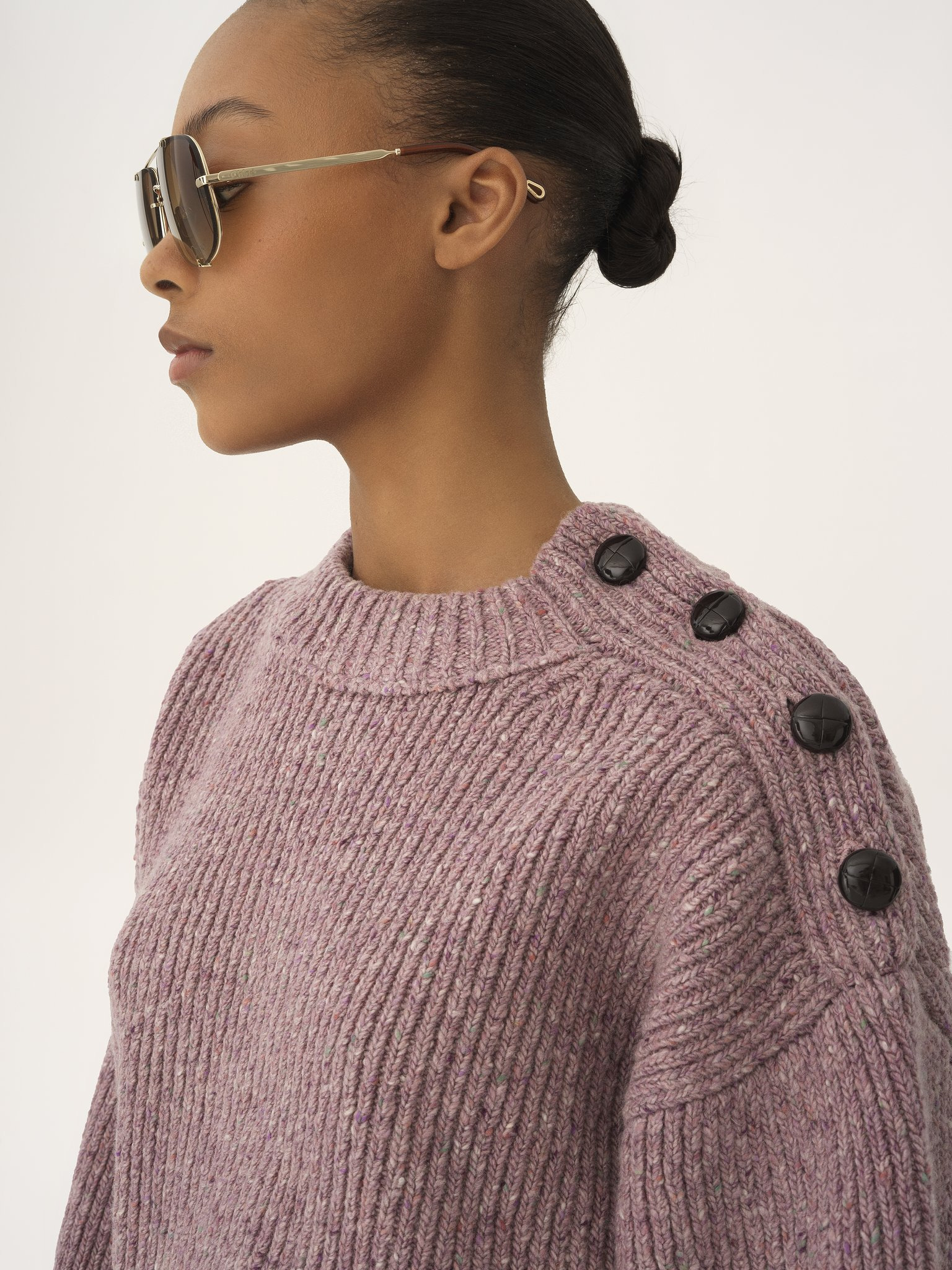 CROPPED MOCK-NECK SWEATER IN A MERINO WOOL KNIT - 6