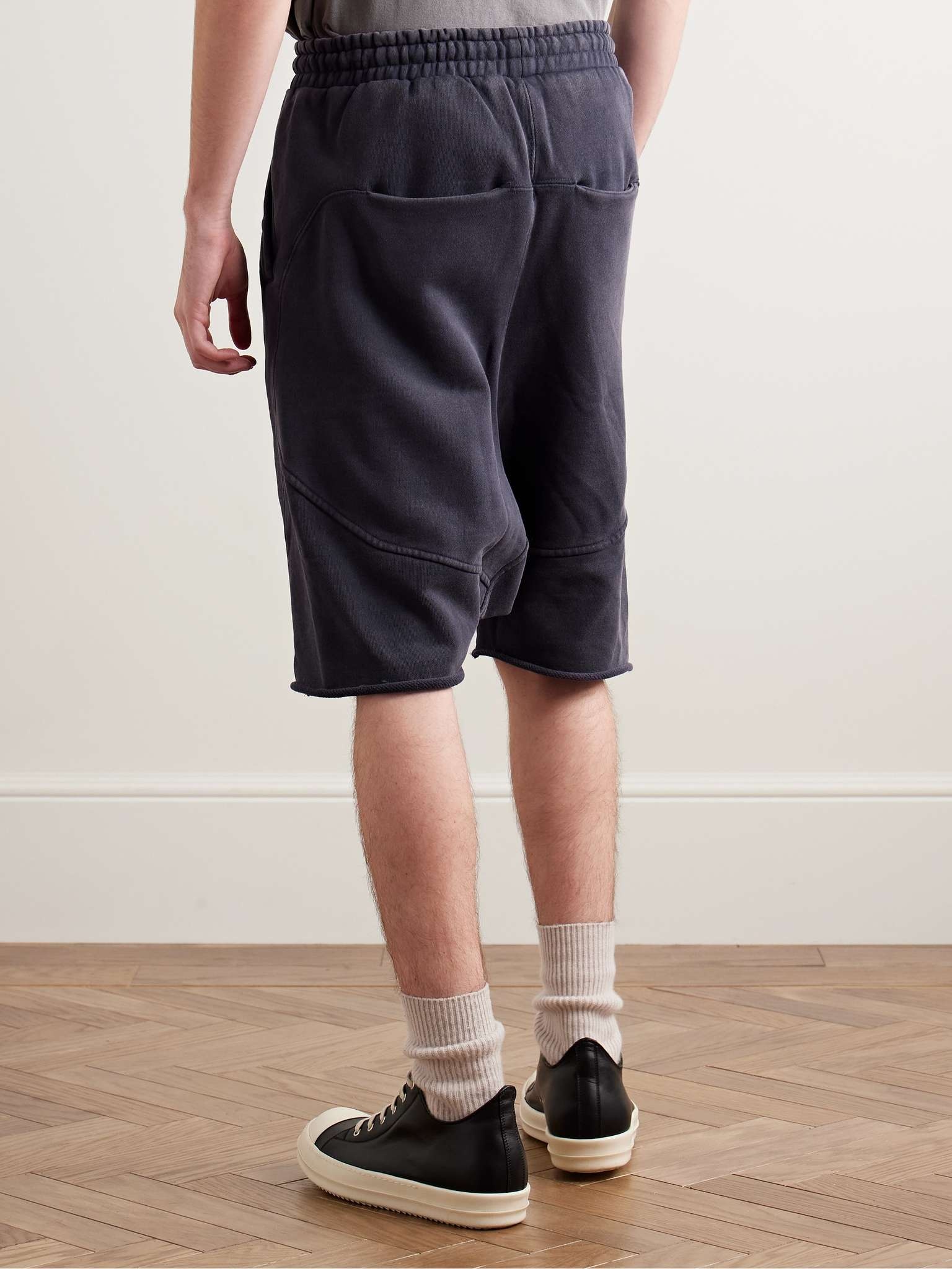 Straight-Leg Organic Cotton-Jersey Drawstring Shorts - 4