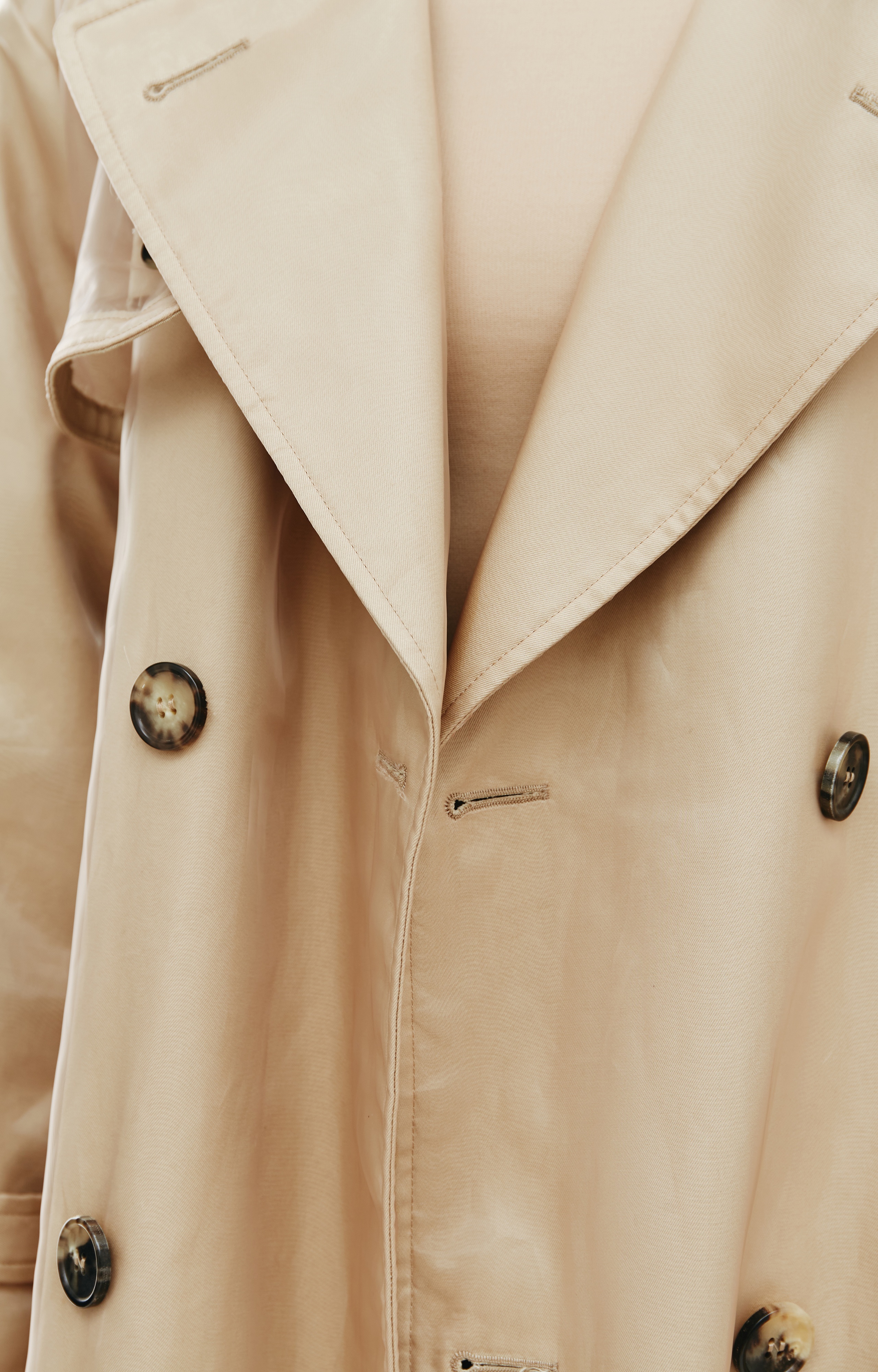 Maison Margiela Reversible Trench Coat In Beige