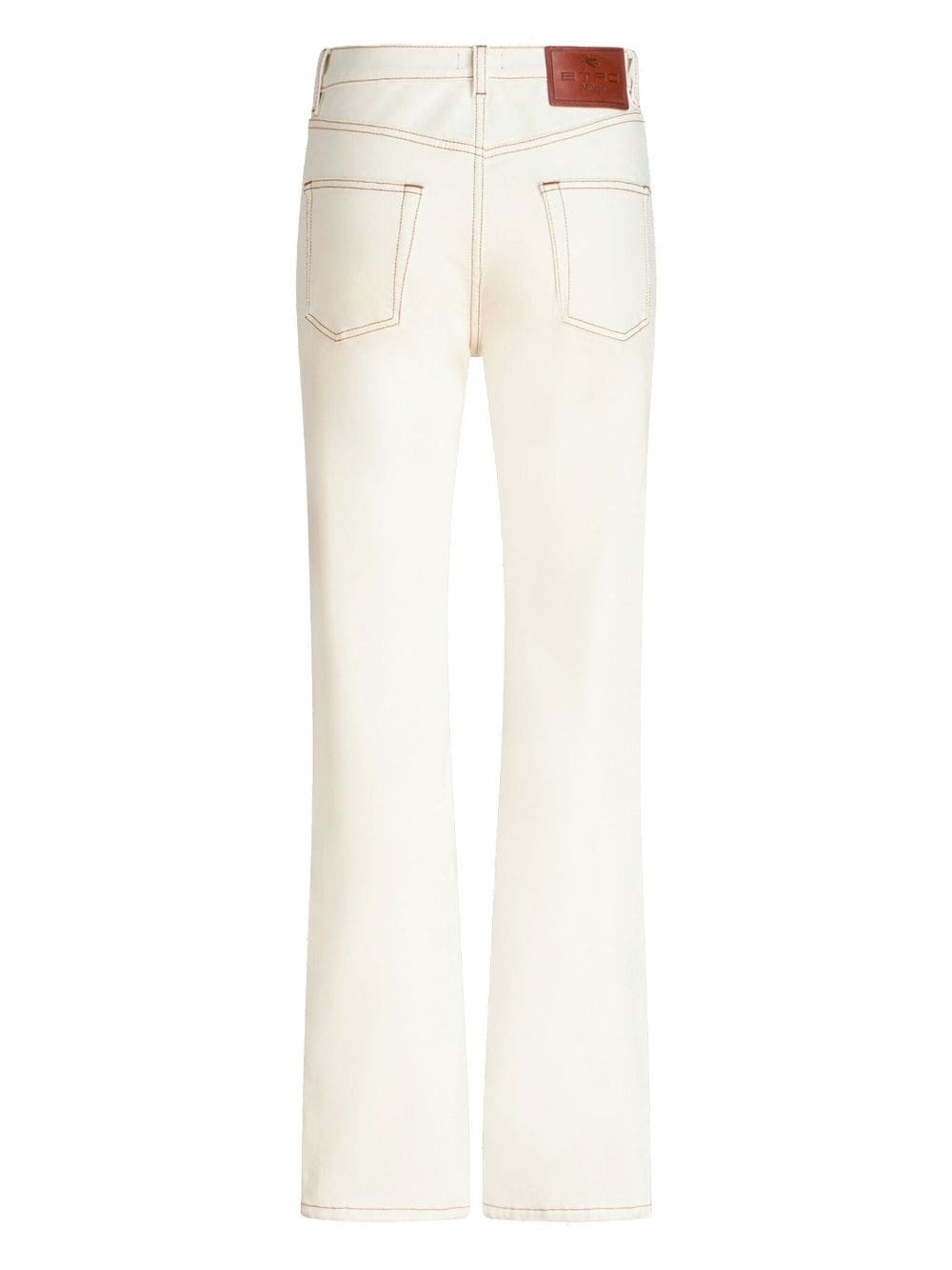floral-print cotton jeans - 6