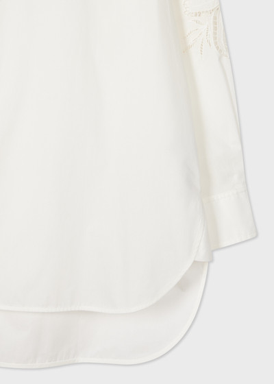 Paul Smith Women's White Cotton Shirt with Cutout Sleeves outlook