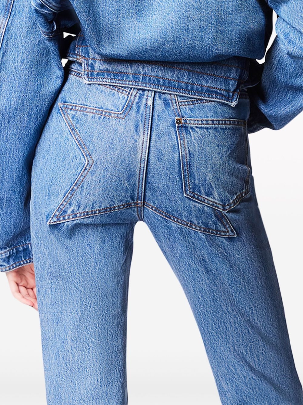 crystal-embellished straight-leg jeans - 6