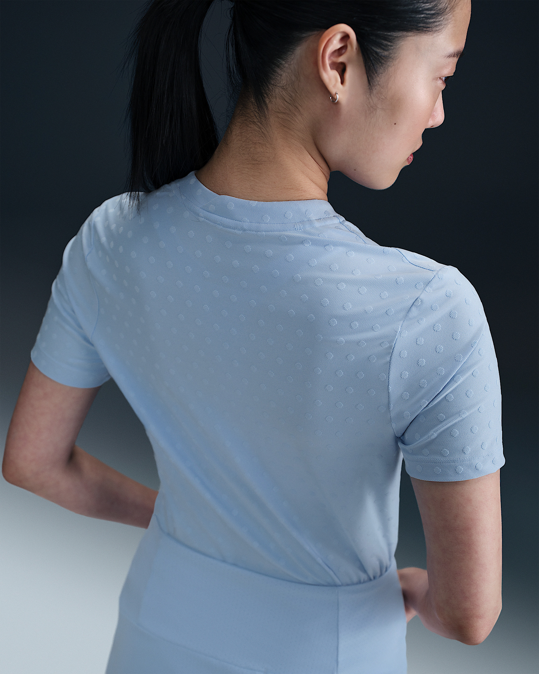 Nike Tour Women's Dri-FIT Short-Sleeve Blade Jacquard Golf Polo - 2