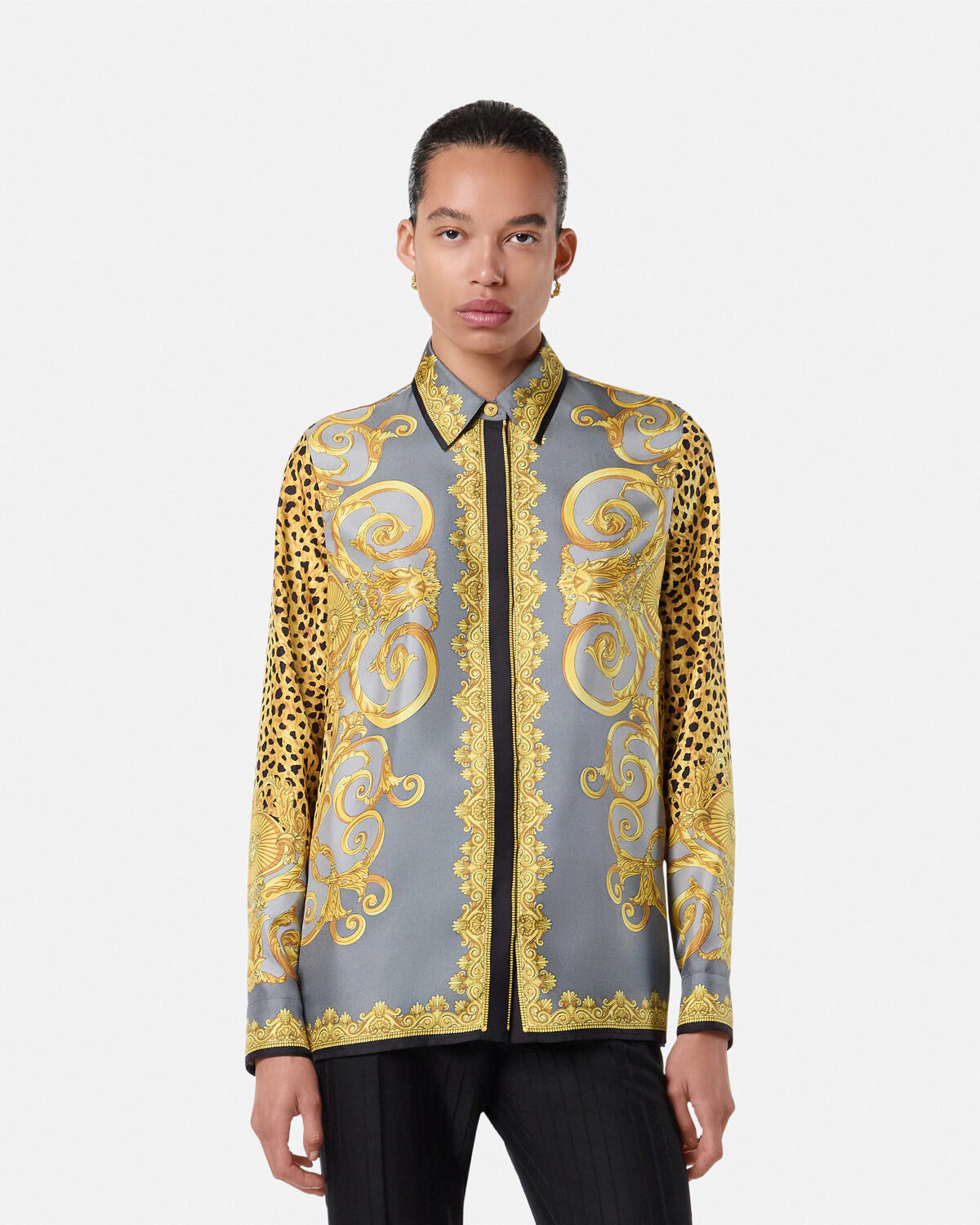 Cheetah Foulard Silk Shirt - 4
