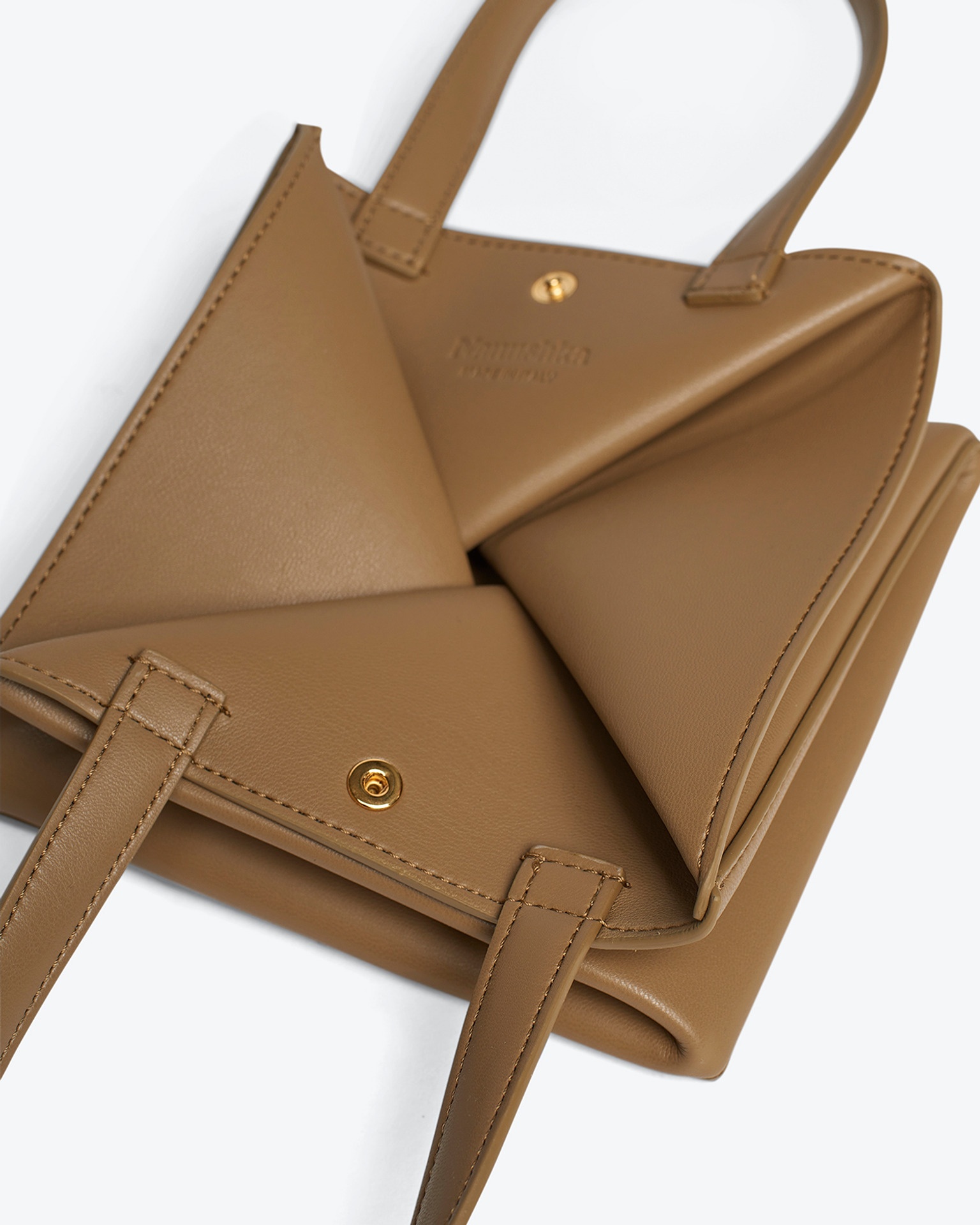 THE ORIGAMI MINI - Alt-nappa tote - Khaki - 5