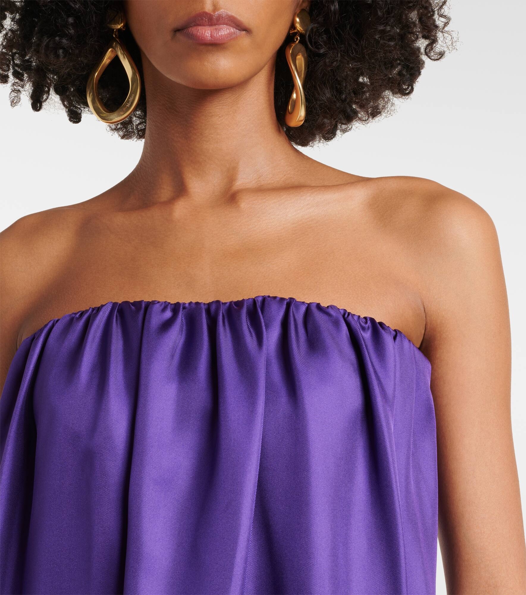 Edda pleated silk maxi dress - 4