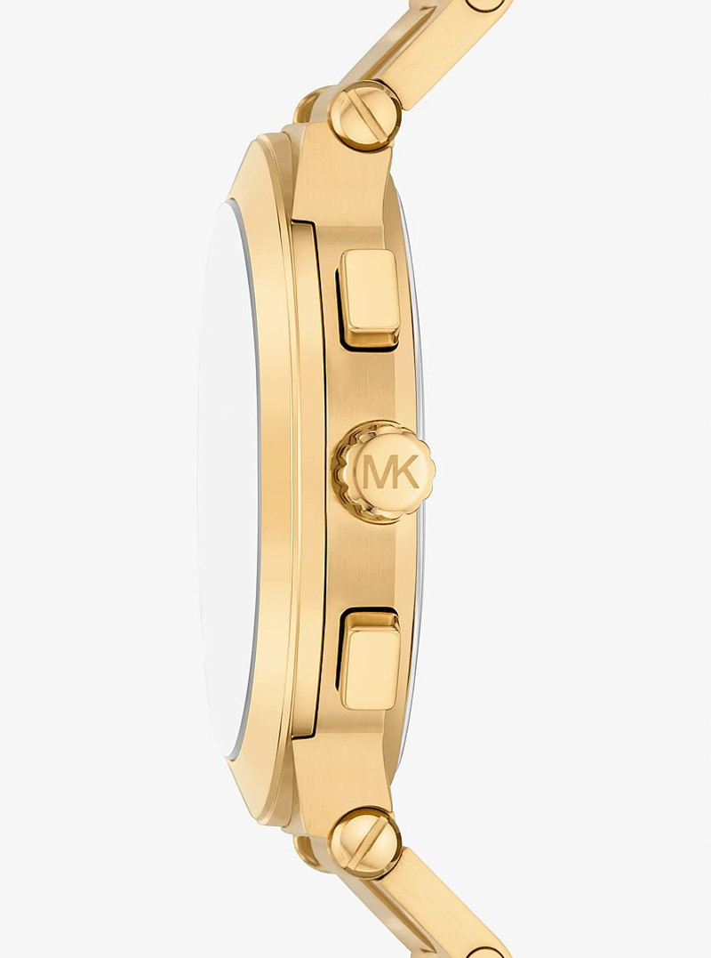 MICHAEL KORS Oversized Billie Gold-Tone Watch and Bracelet Gift Set outlook
