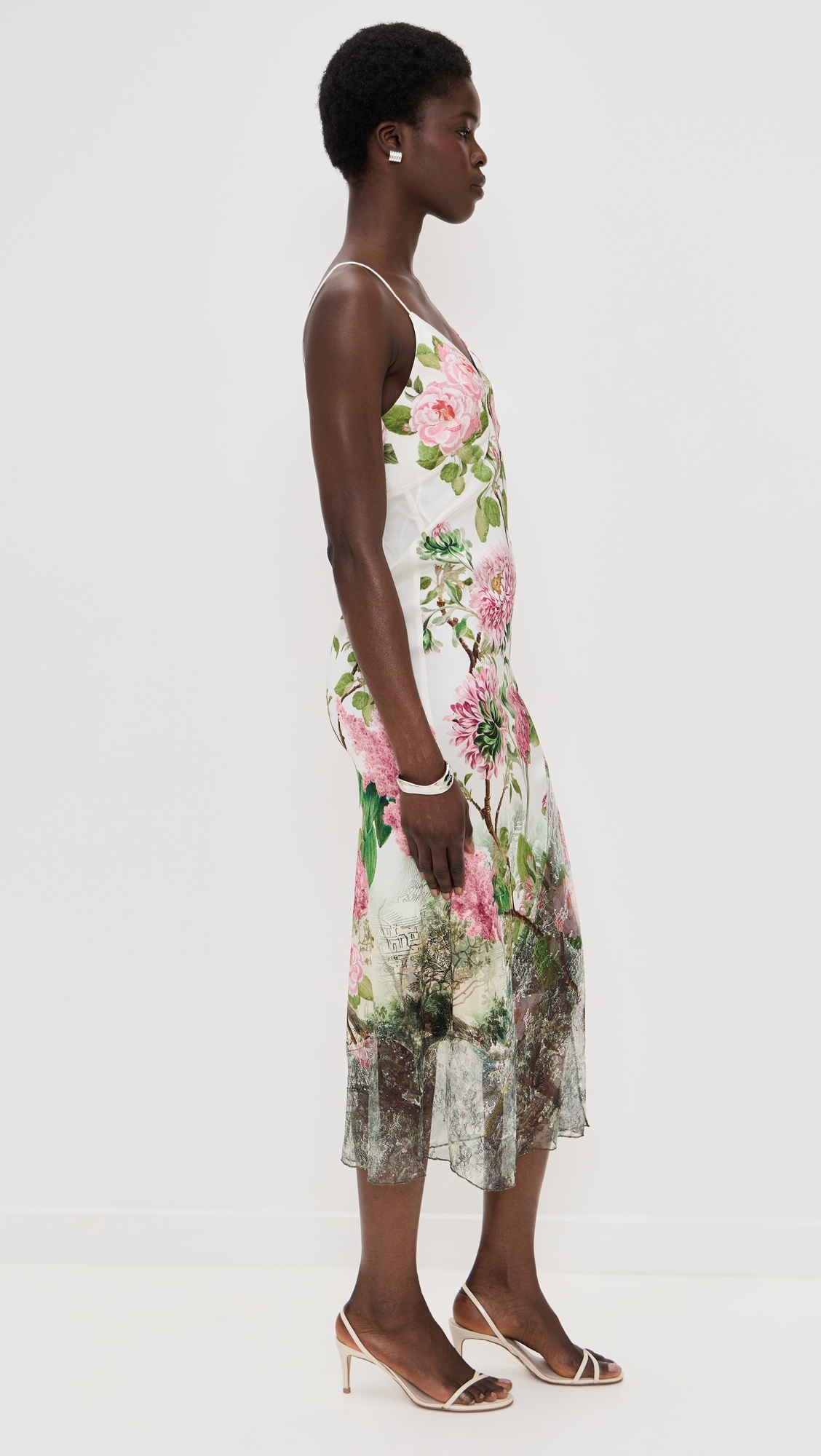 Julietta Cutaway Lace Slip Dress - 3