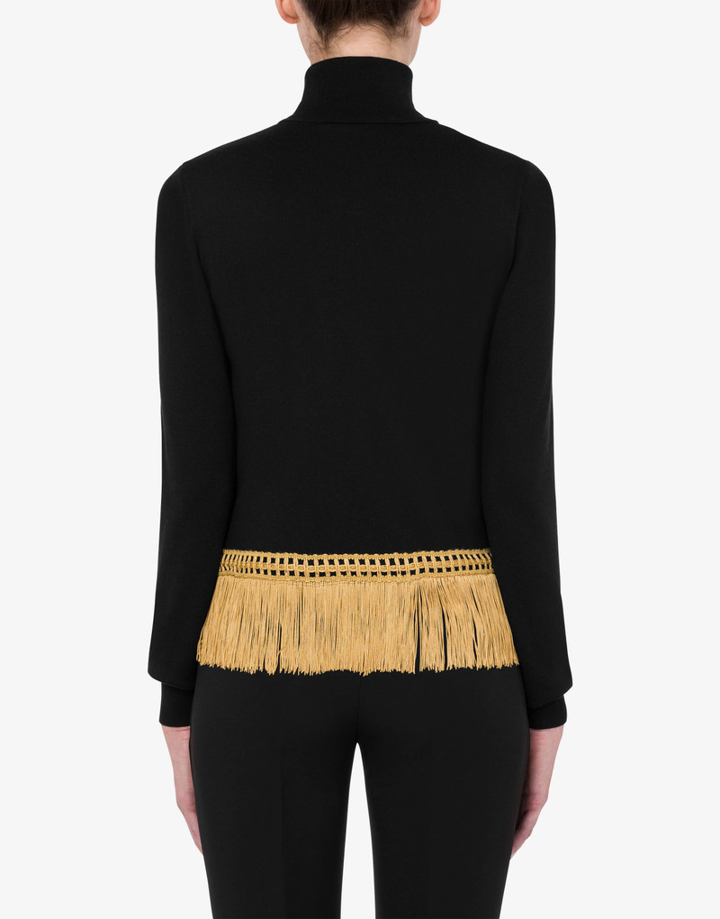 WOOL PULLOVER WITH FRINGING 3