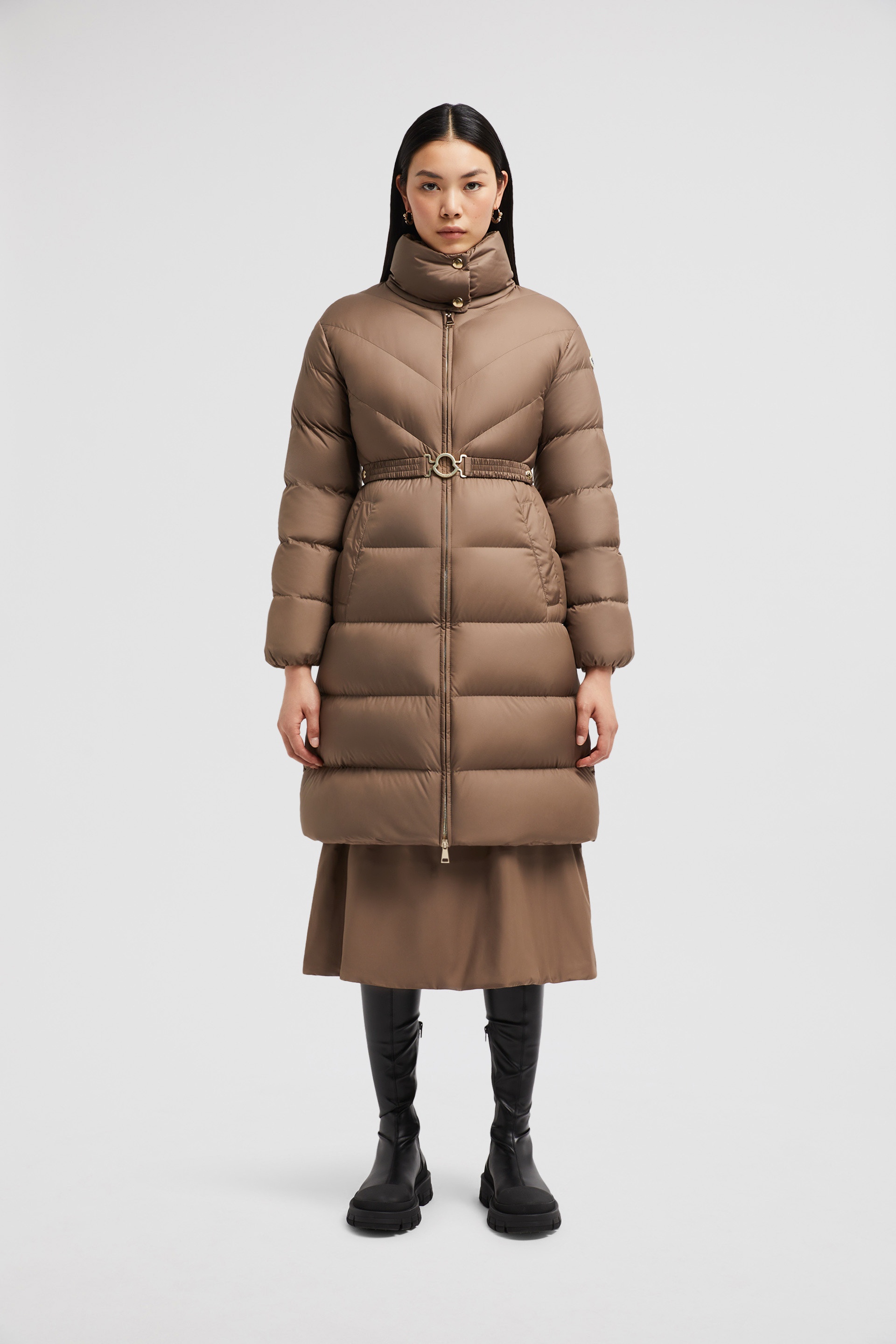 Moncler Brou Long Down Jacket | REVERSIBLE