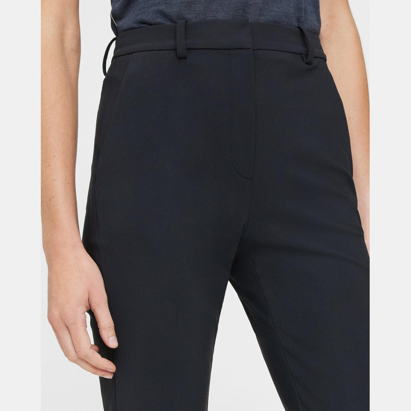 Theory Cropped High-Waist Pant in Precision Ponte outlook