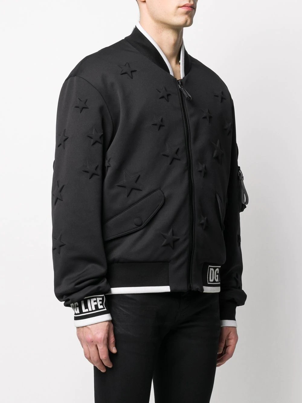 star embossed bomber jacket - 3