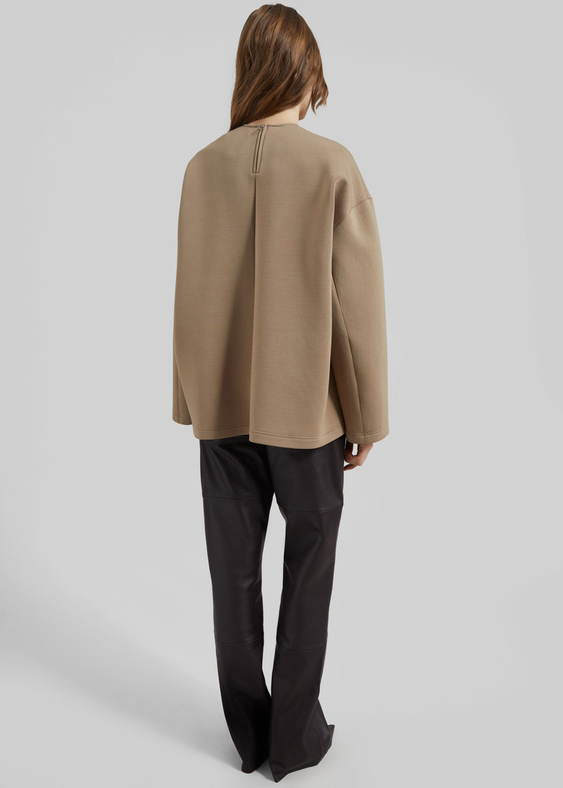 Delancey Long Sleeve Neoprene Top - Camel 6