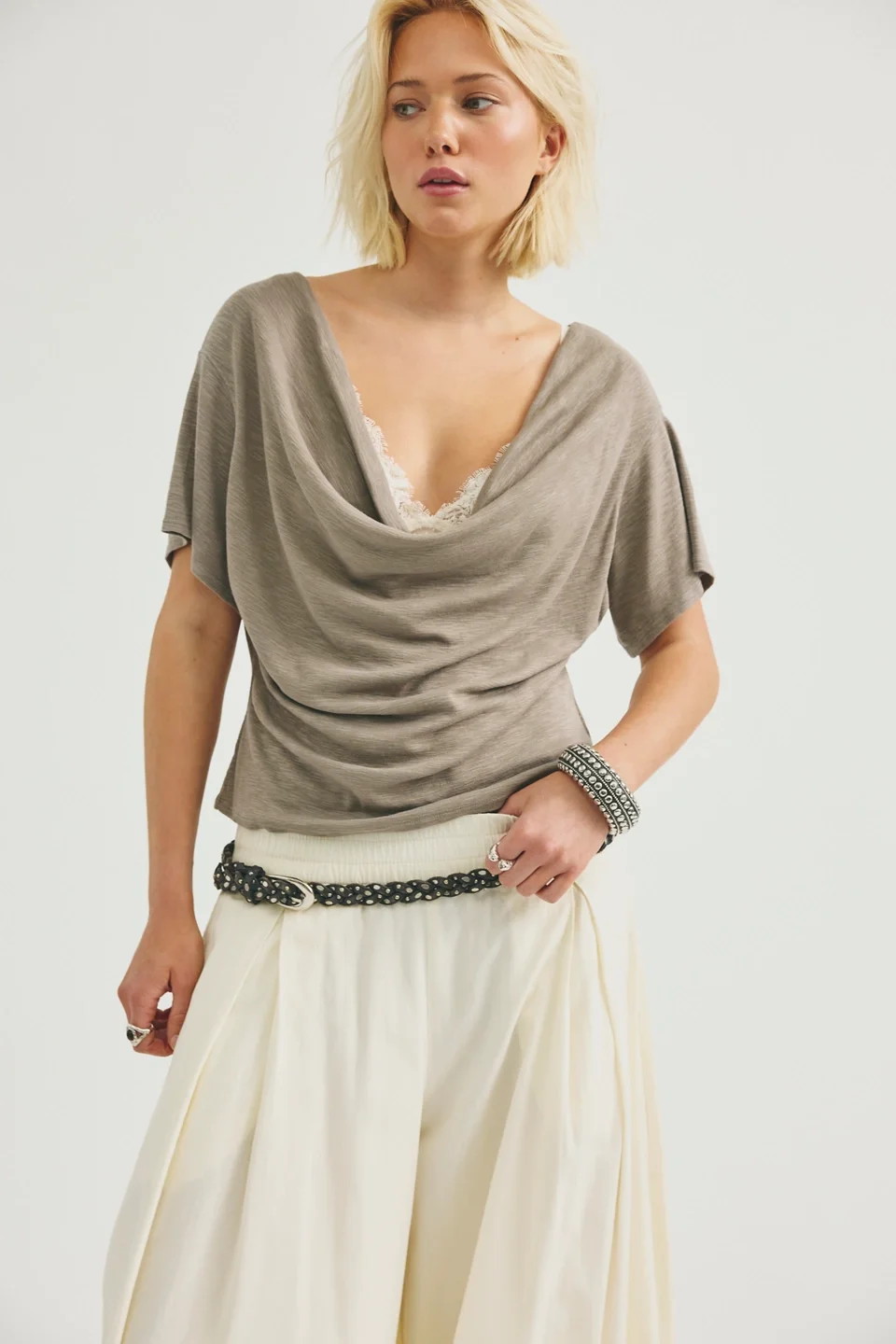 We The Free Waterfall Cowl-Neck Top - 1
