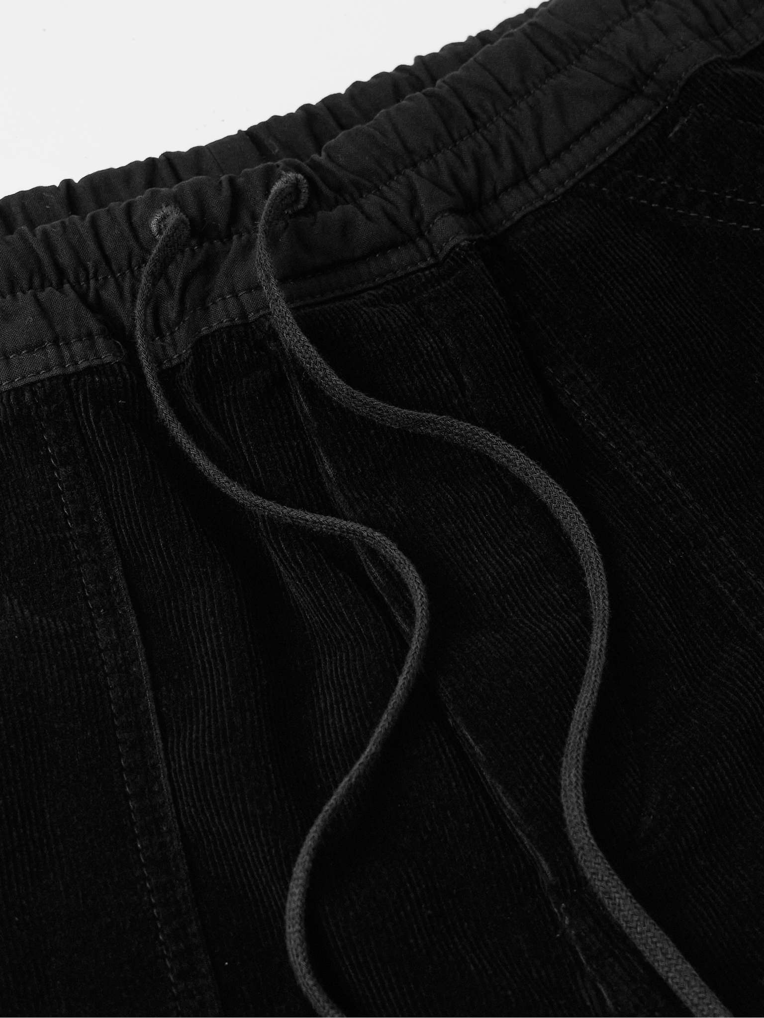 Slim-Fit Straight-Leg Cotton-Corduroy Drawstring Trousers - 3