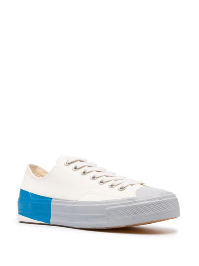 MSGM tape detail coated canvas sneakers outlook